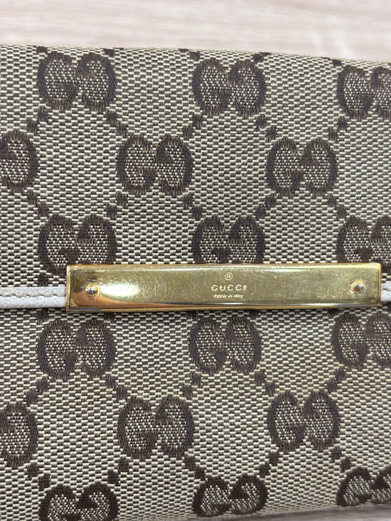 Gucci Brown GG Supreme Print Continental Wallet