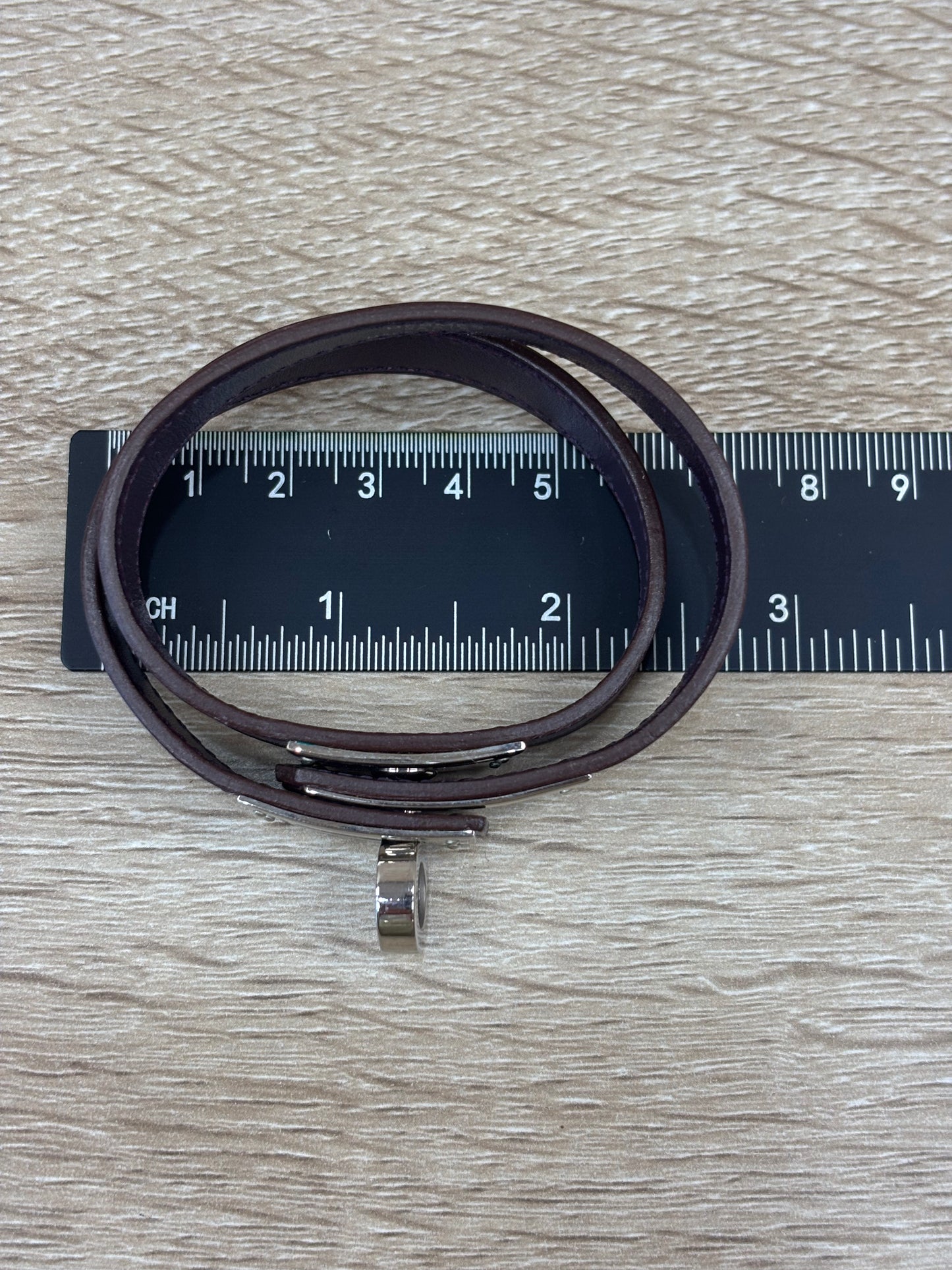 Hermes Plum Leather Multi Wrap Kelly Bracelet