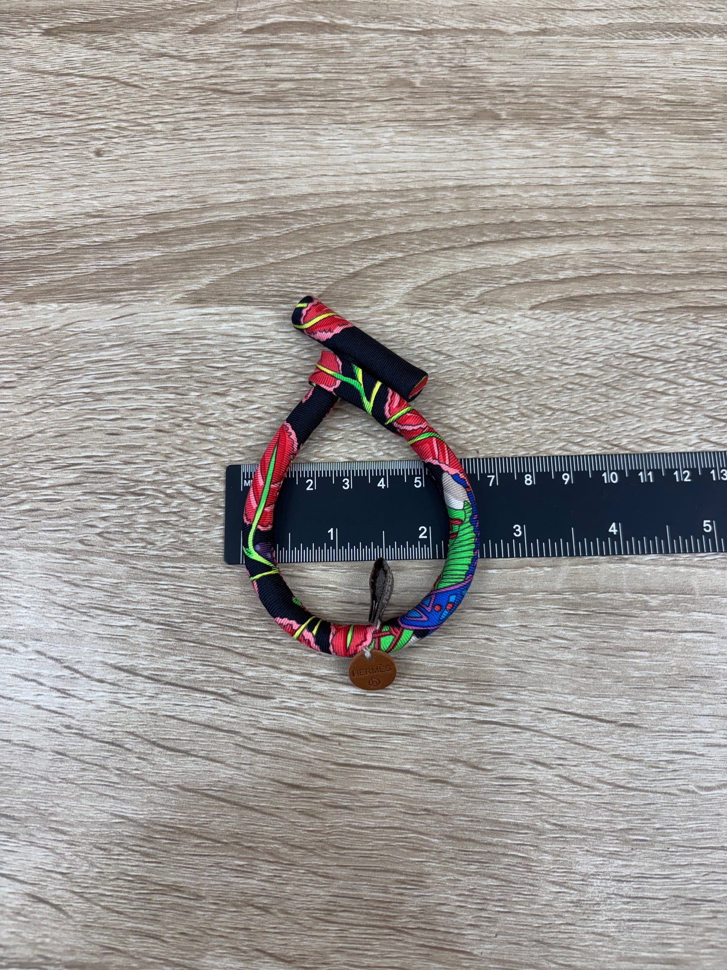 Hermes Floral Print Silk Braclet