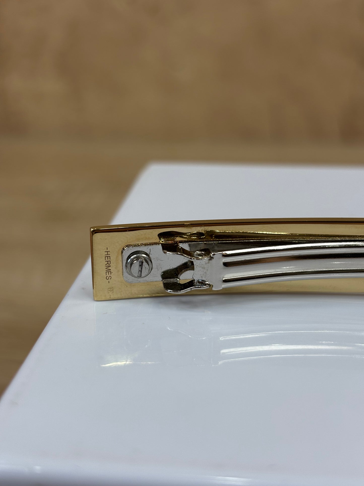 Hermes Gold And Silver Eileen Hair Clip