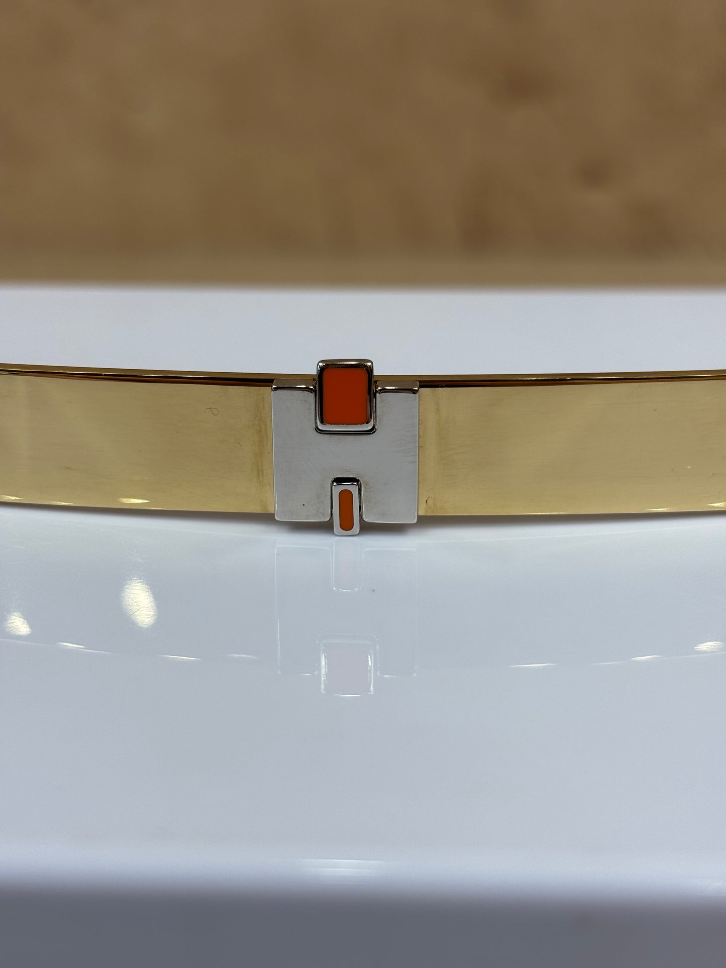 Hermes Gold And Silver Eileen Hair Clip