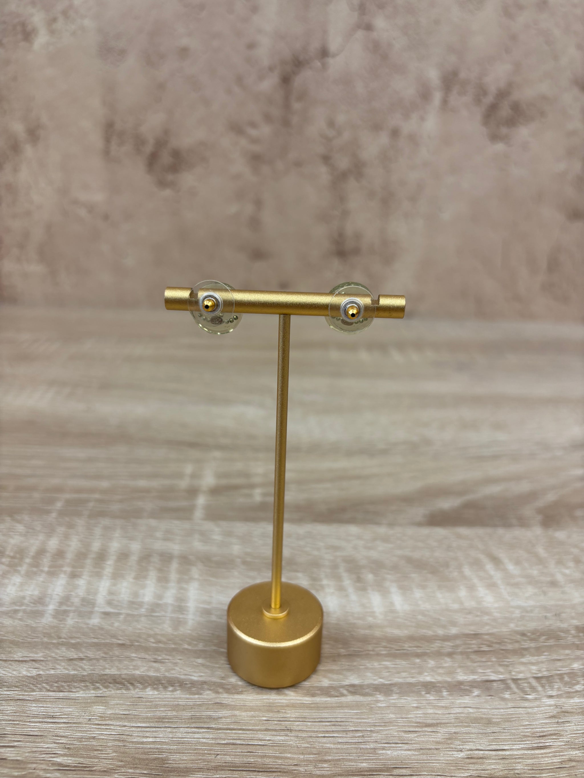 Chanel Green Acrylic And Rhinestone Earrings