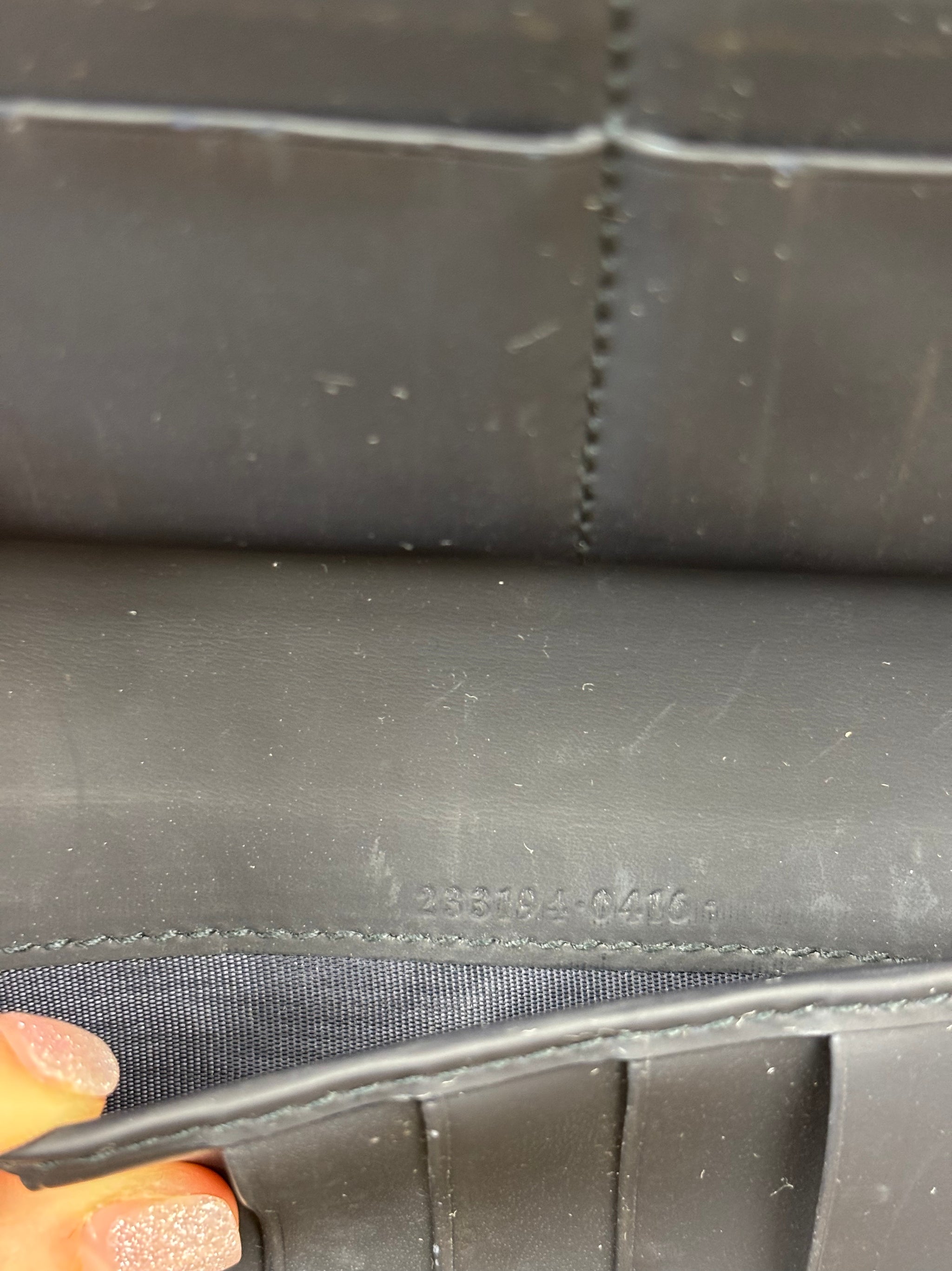 Gucci Navy Leather Guccisima Leather Zippy Wallet