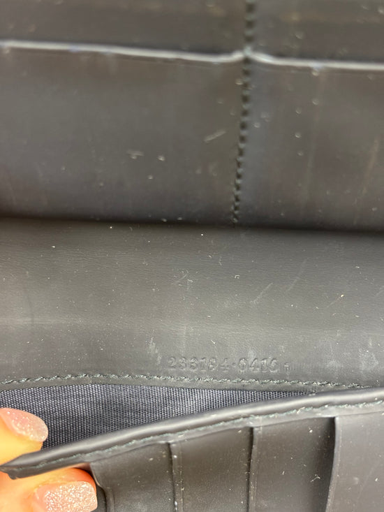 Gucci Navy Leather Guccisima Leather Zippy Wallet