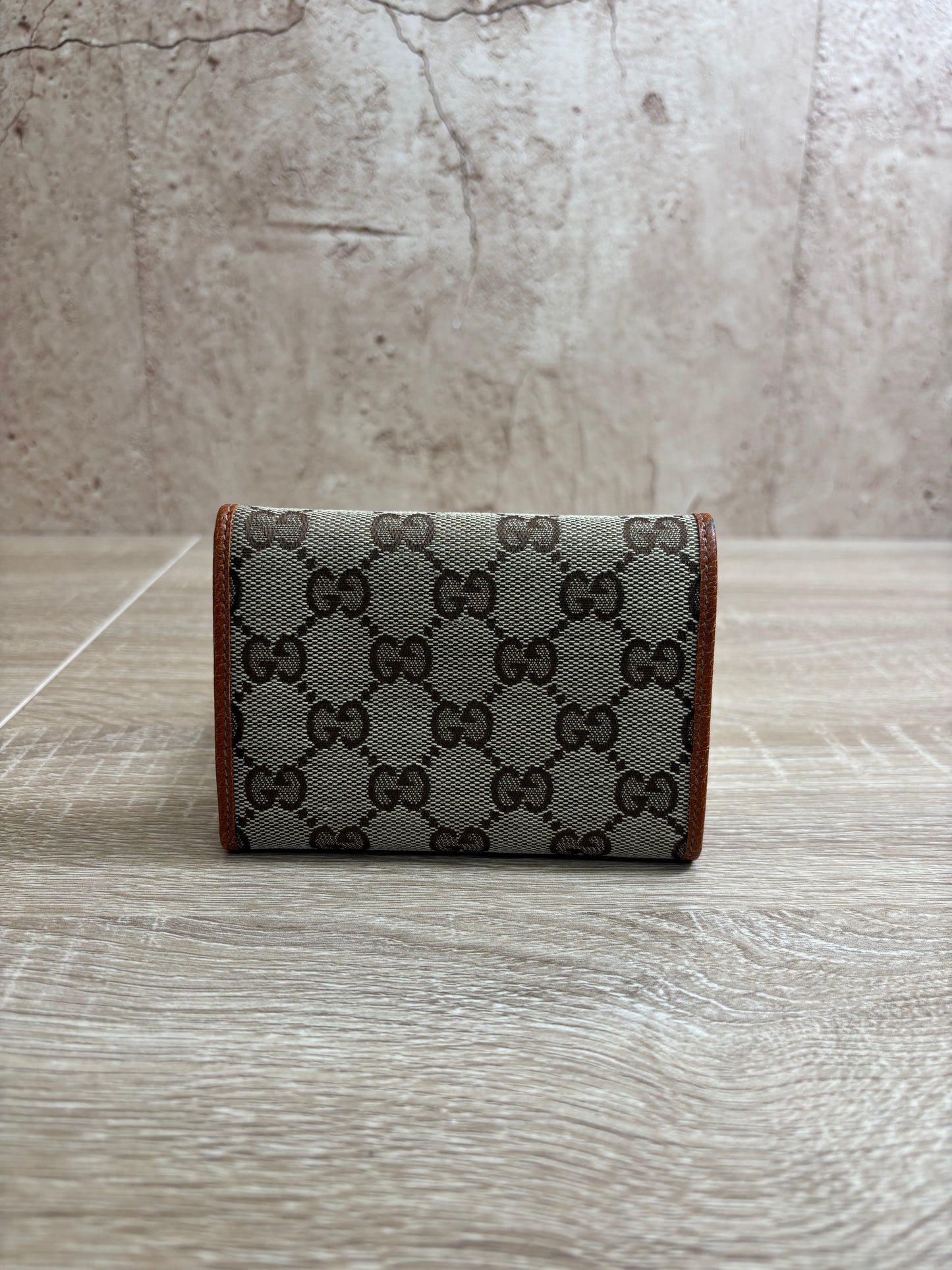Gucci Brown GG Canvas Compact Wallet