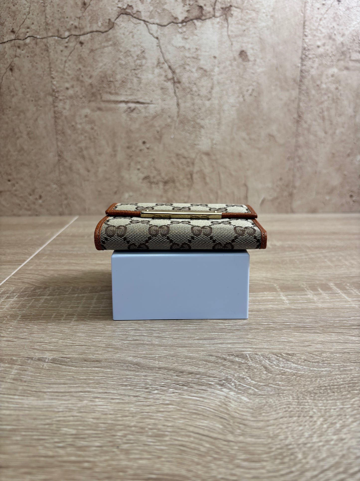Gucci Brown GG Canvas Compact Wallet
