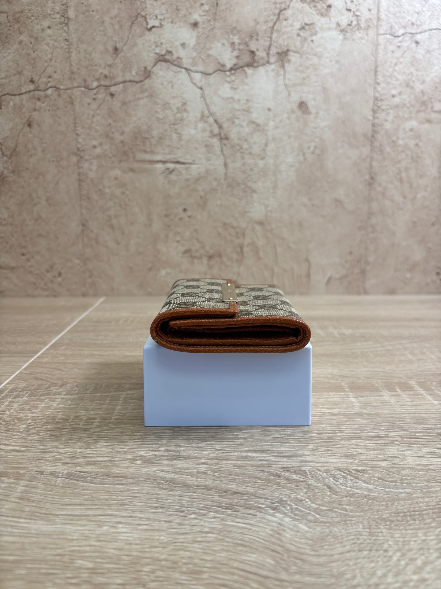 Gucci Brown GG Canvas Compact Wallet