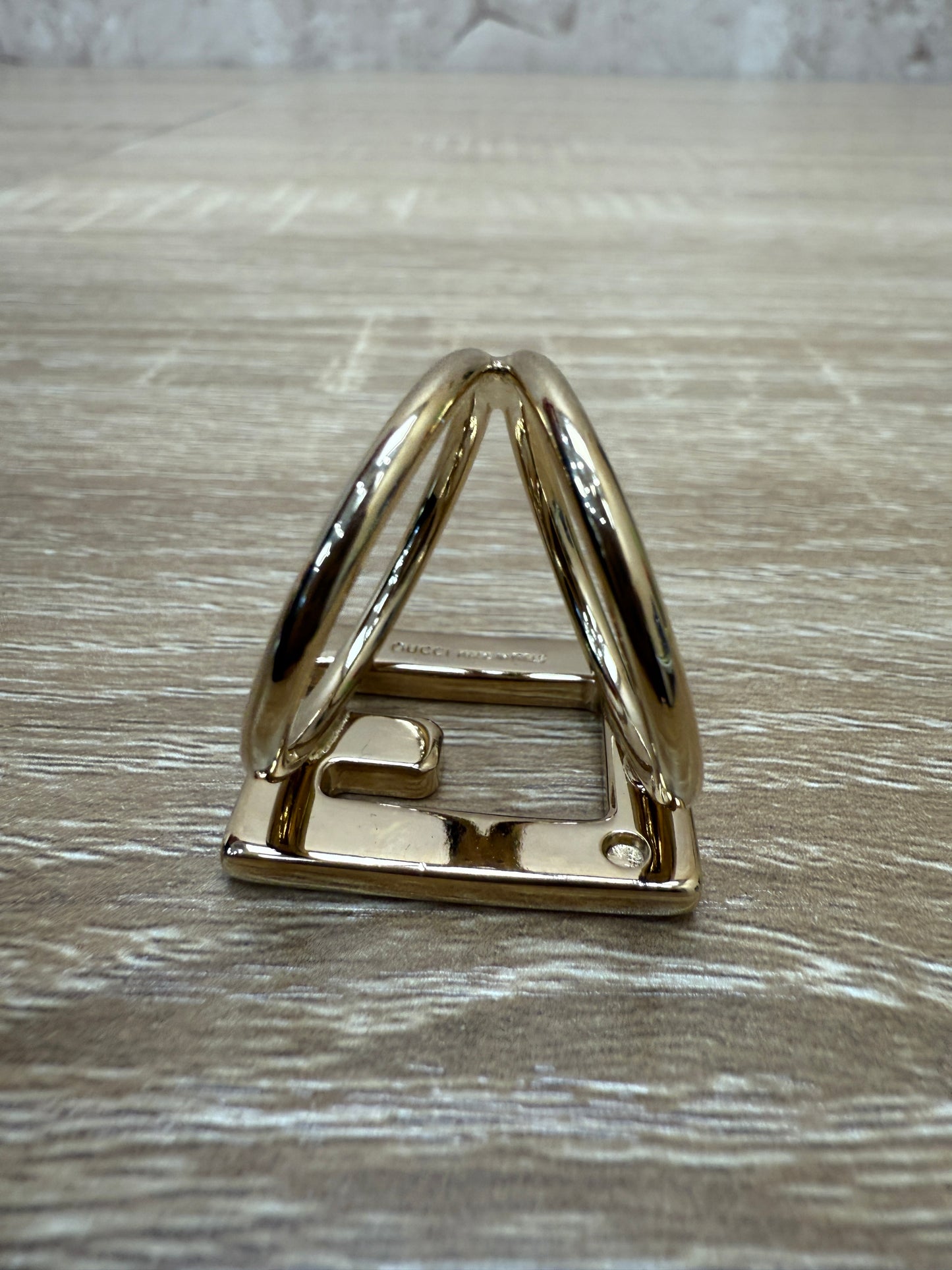 Gucci Gold Tone Scarf Ring