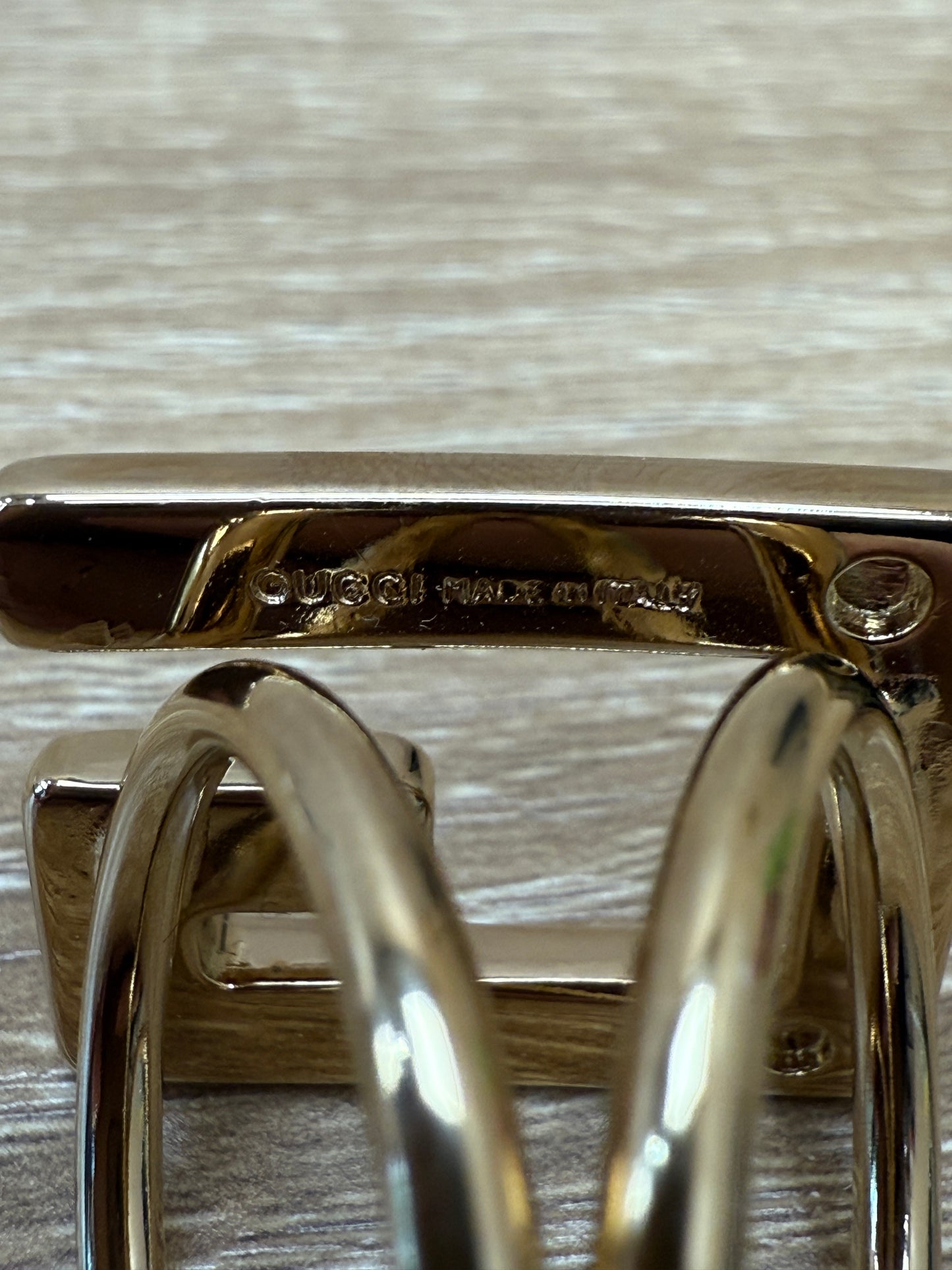 Gucci Gold Tone Scarf Ring