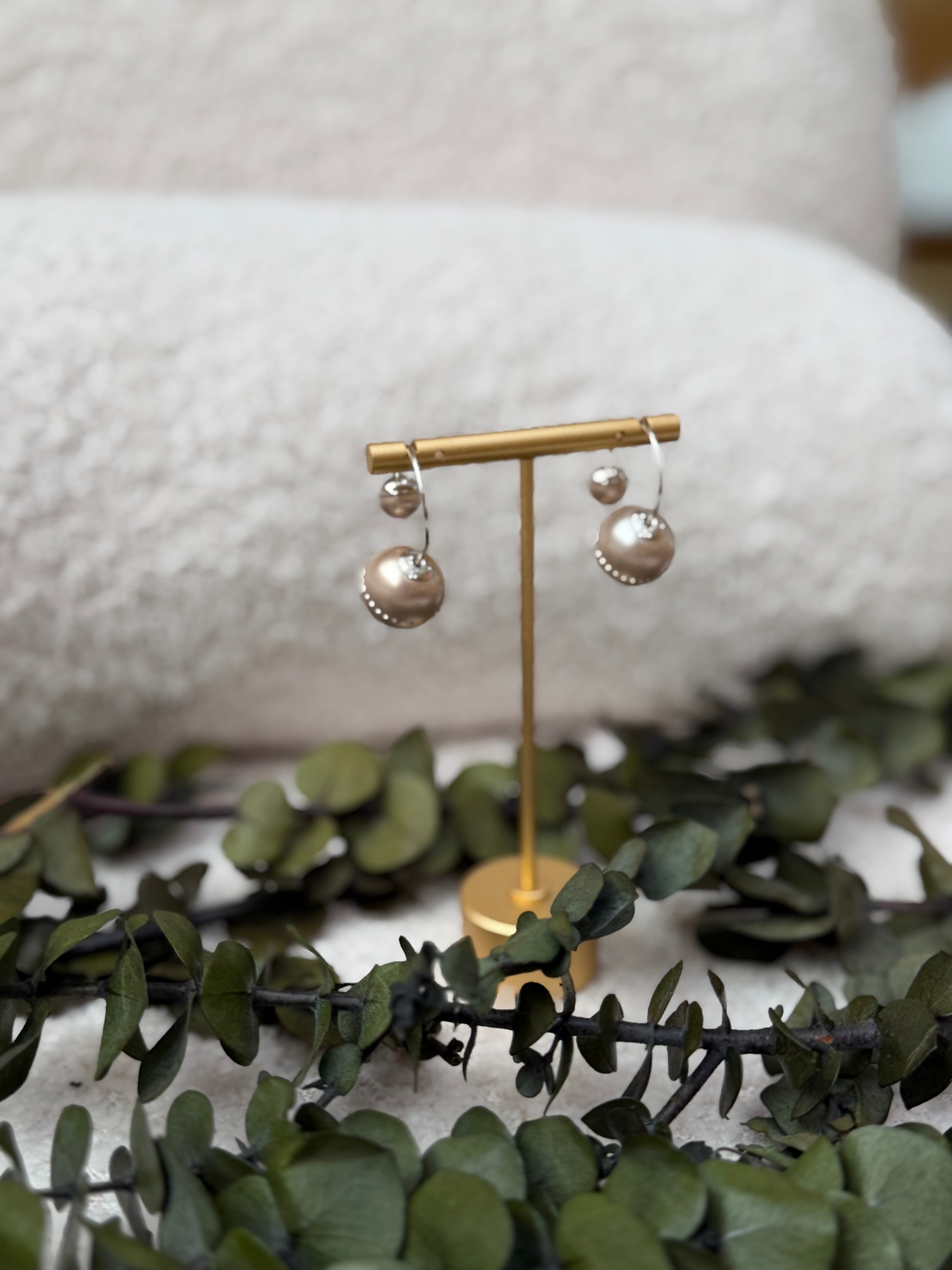 Christian Dior Pink Pearl Orbital Pin Earrings