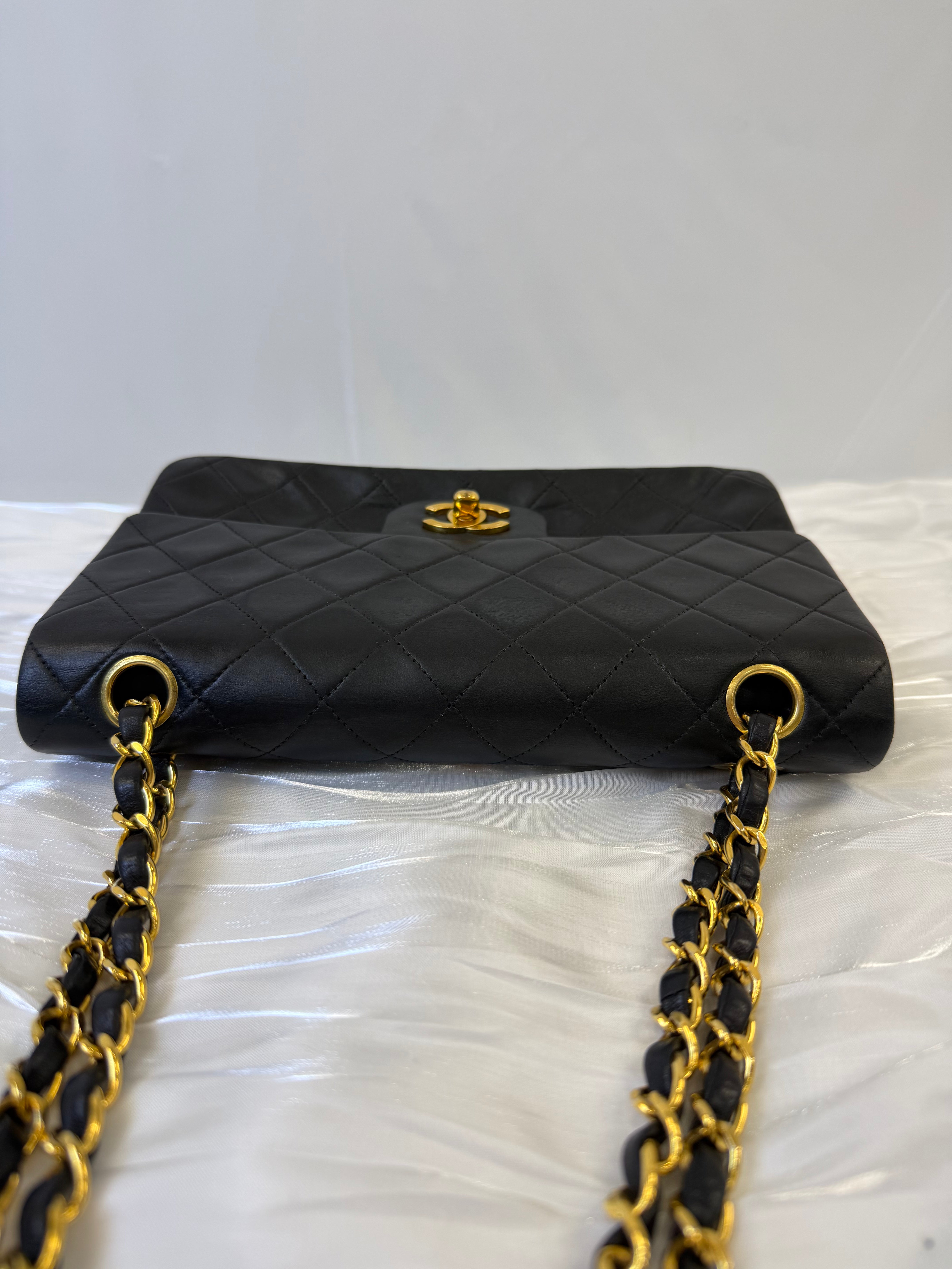 Chanel Black Lambskin Small Classic Double Flap Bag