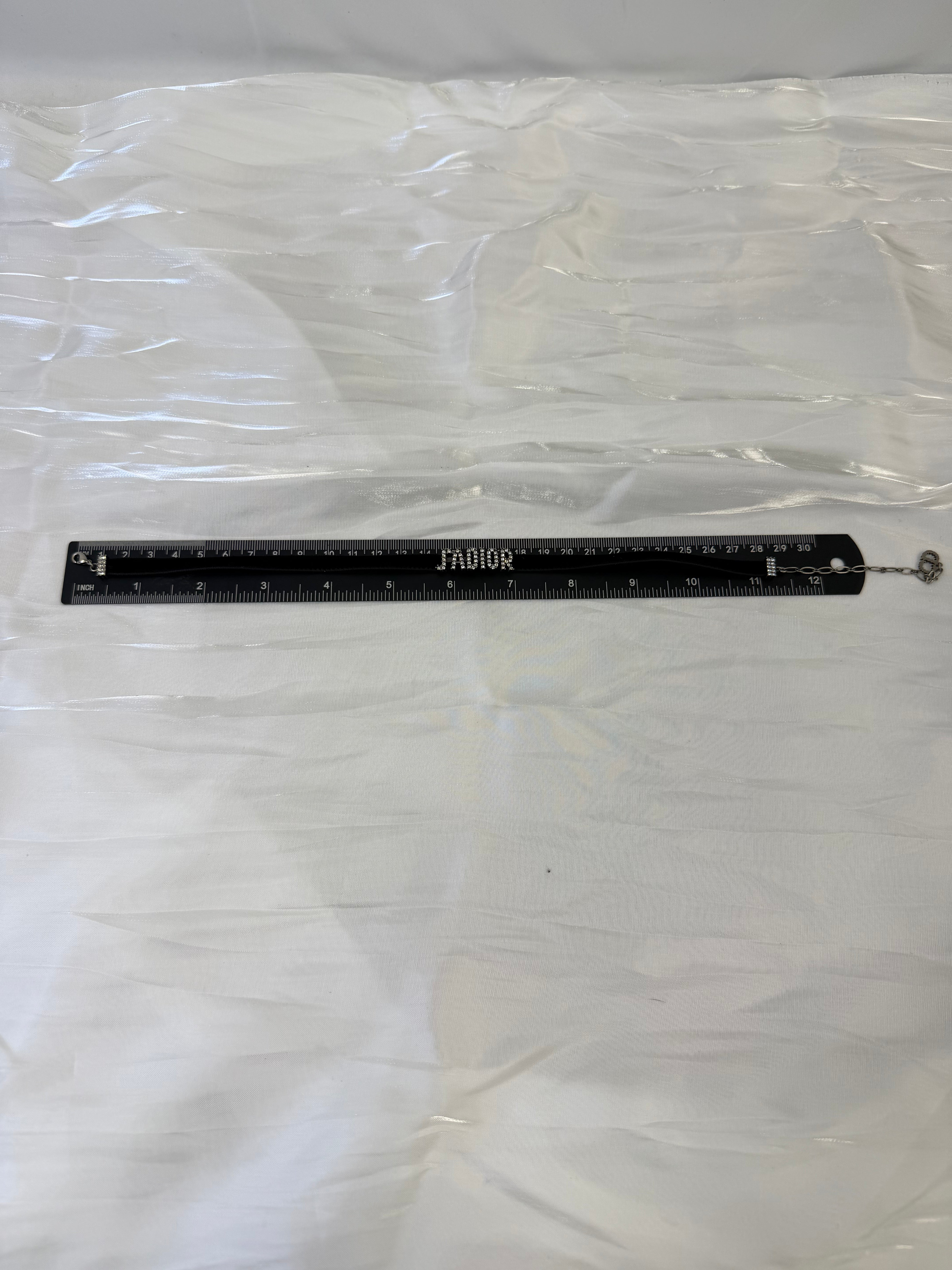 Christian Dior Black Velvet J’Adior Choker Necklace