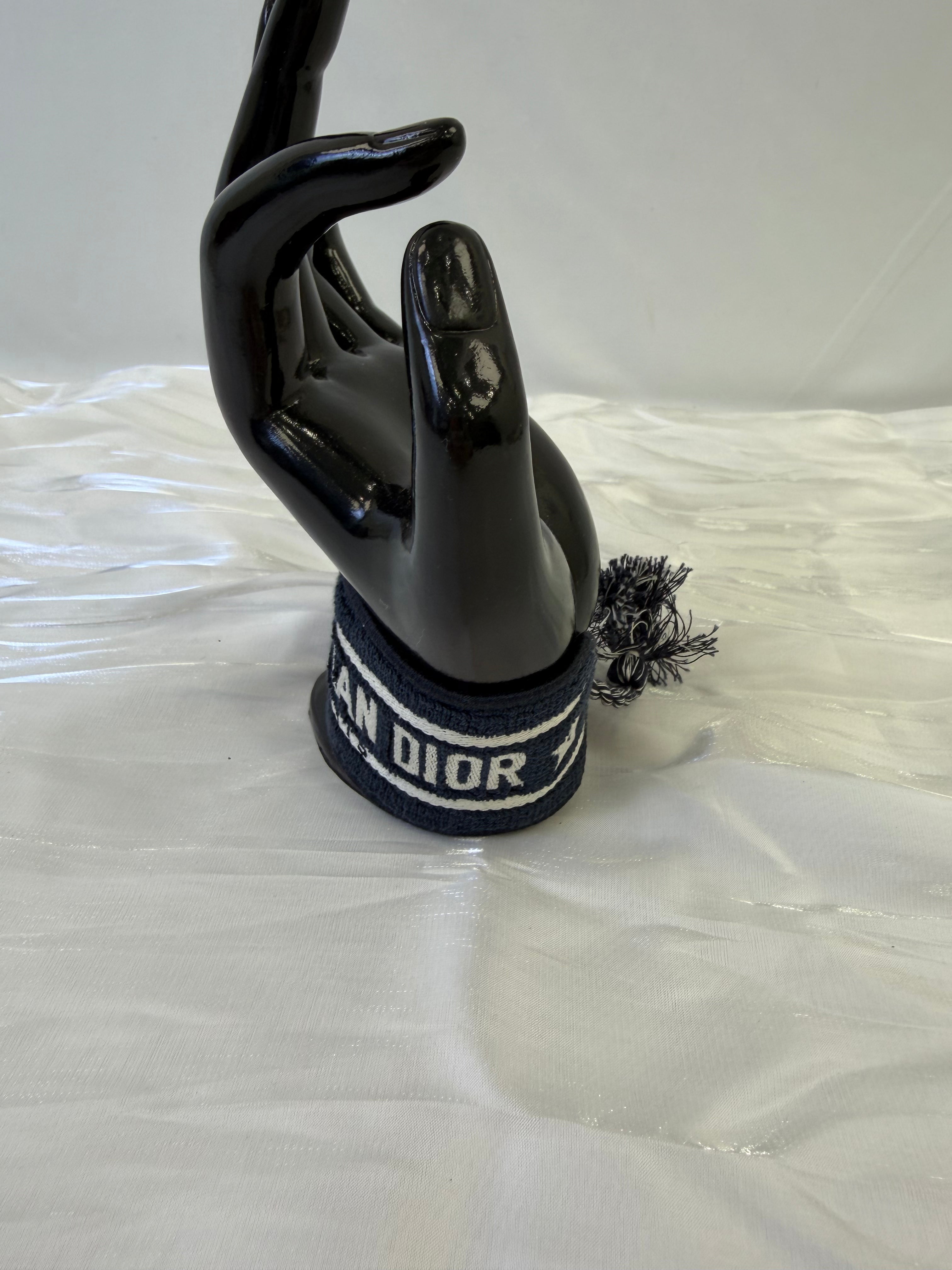 Christian Dior Navy Cotton Friendship Bracelet