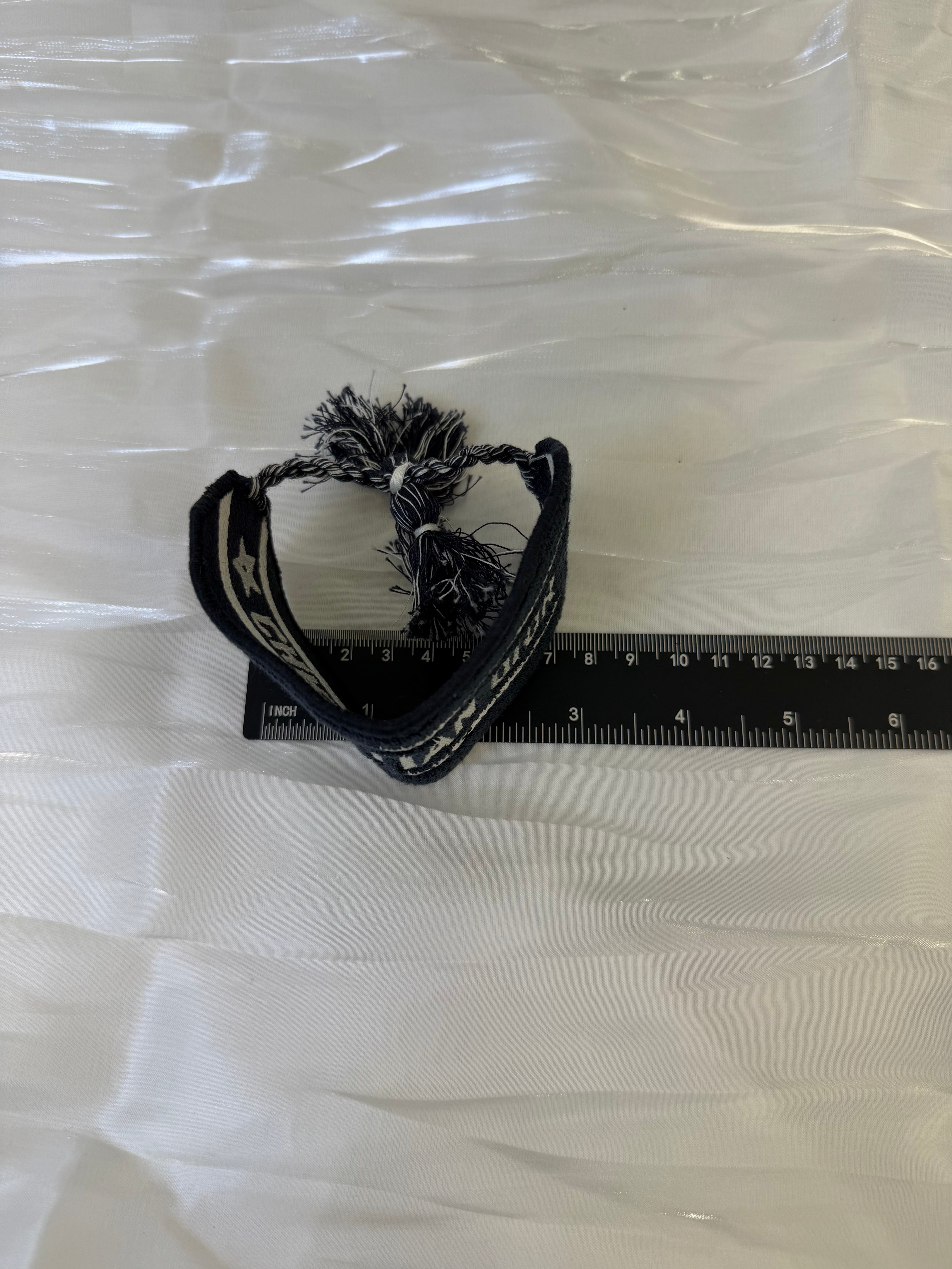 Christian Dior Navy Cotton Friendship Bracelet