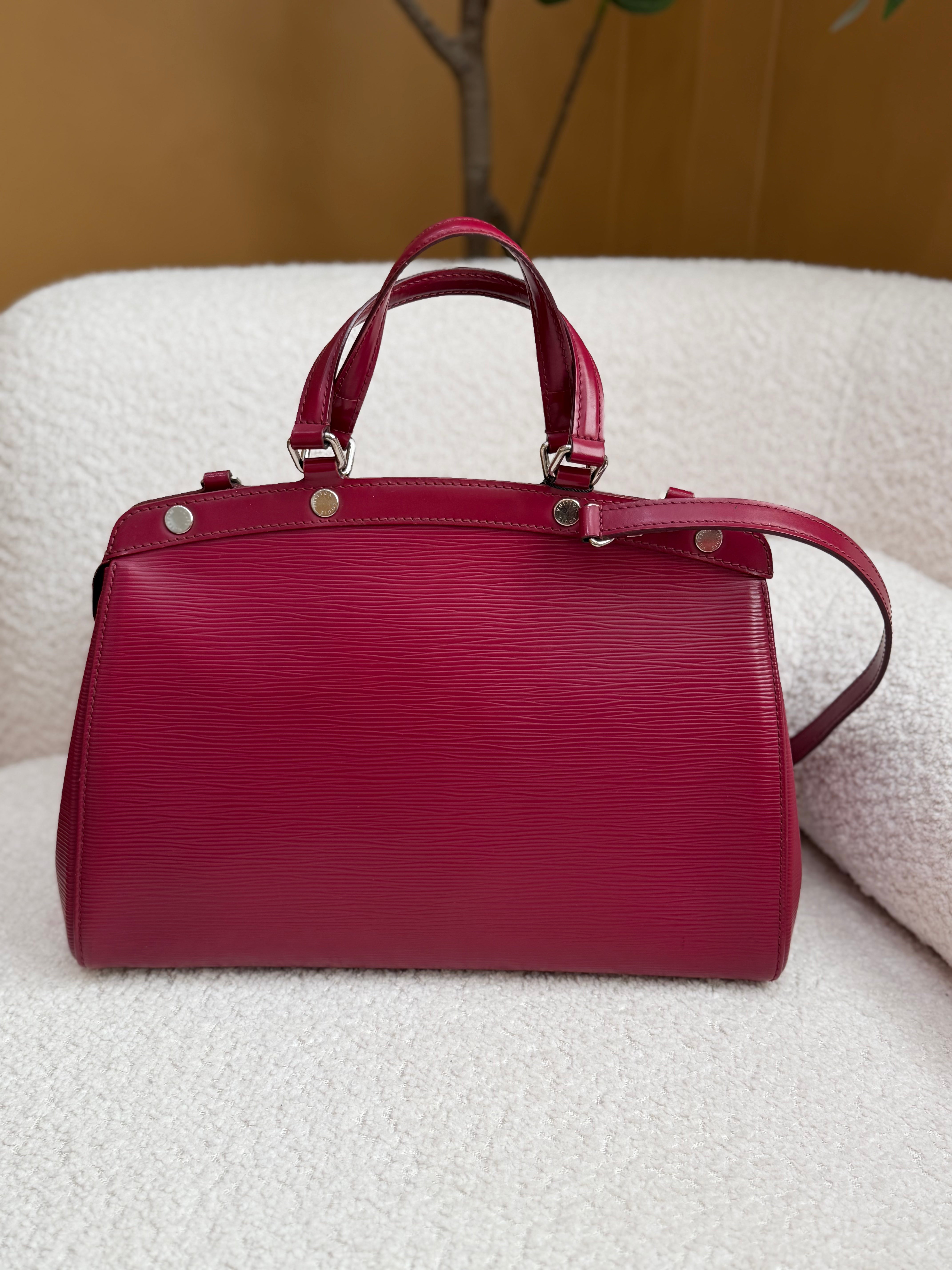 Louis Vuitton Raspberry Epi Leather Brea MM Handbag