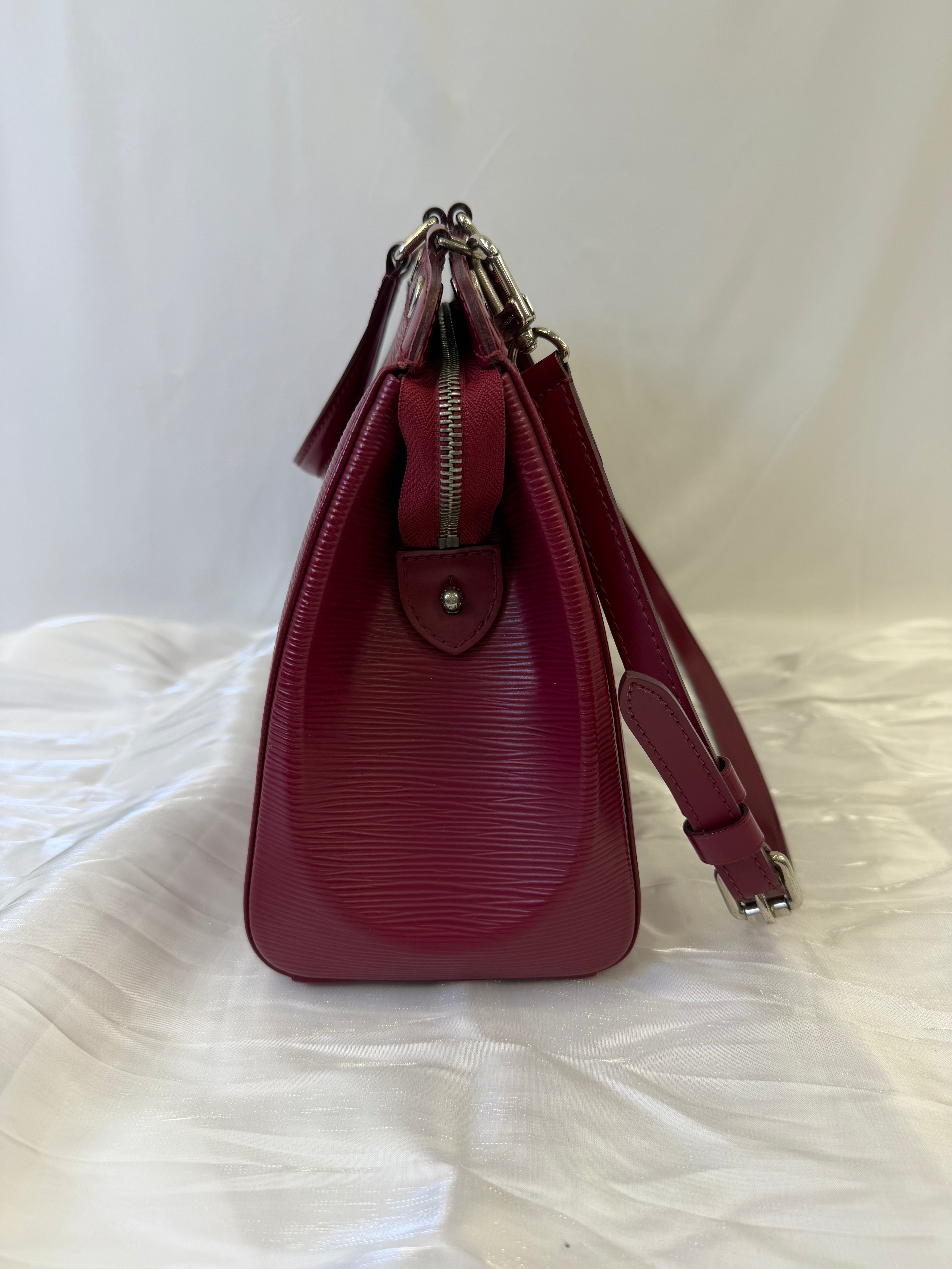 Louis Vuitton Raspberry Epi Leather Brea MM Handbag