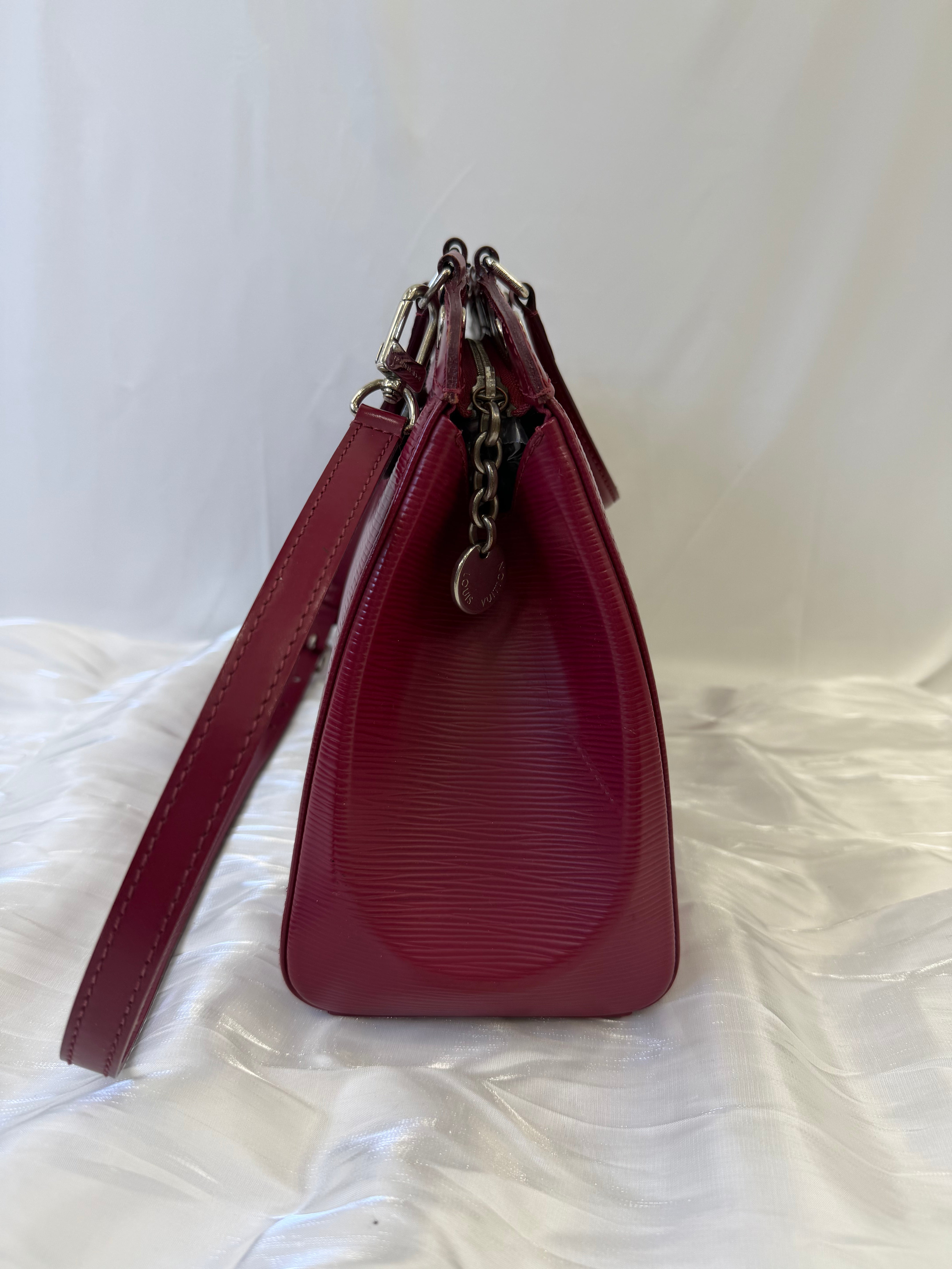 Louis Vuitton Raspberry Epi Leather Brea MM Handbag