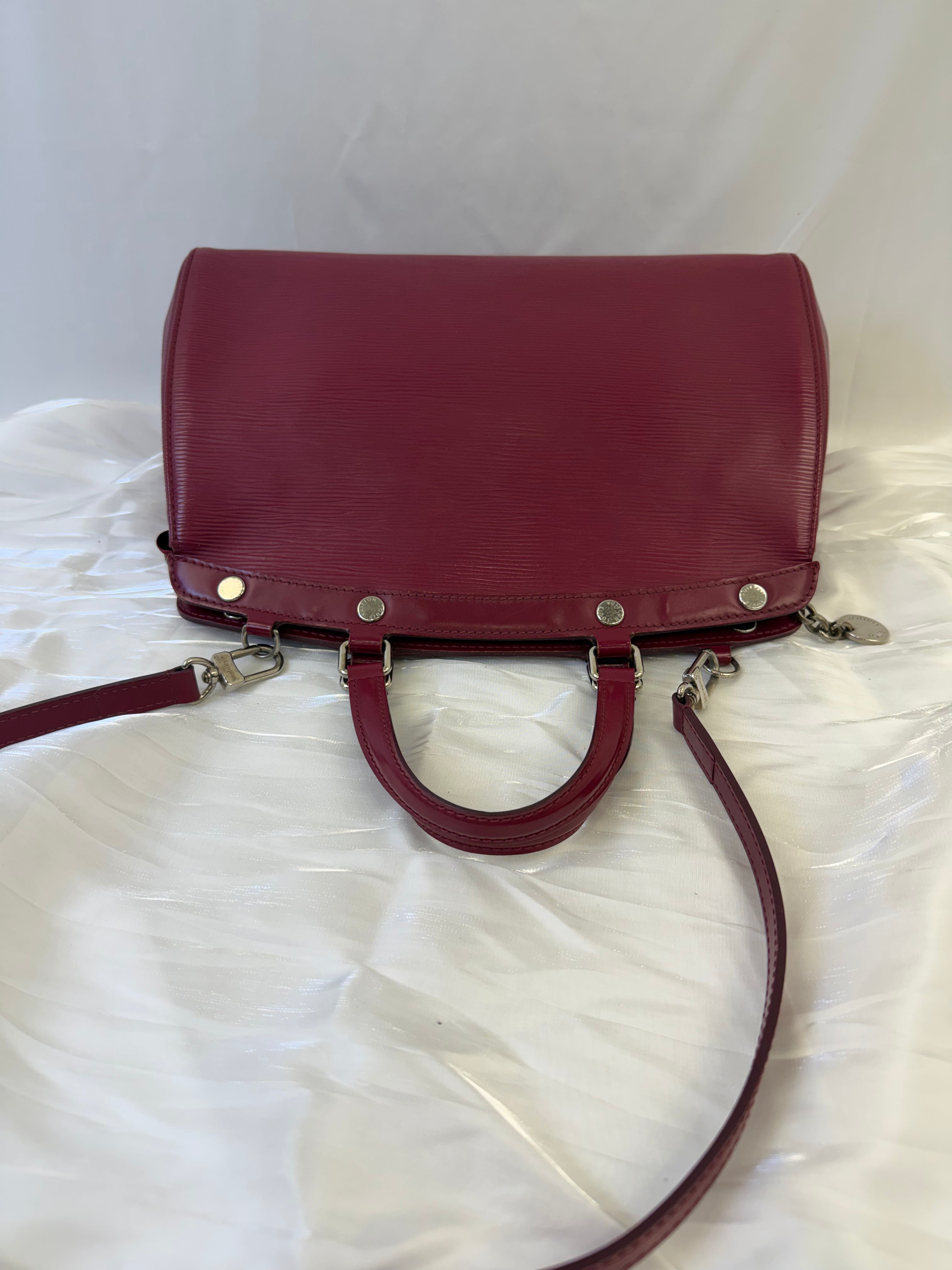 Louis Vuitton Raspberry Epi Leather Brea MM Handbag