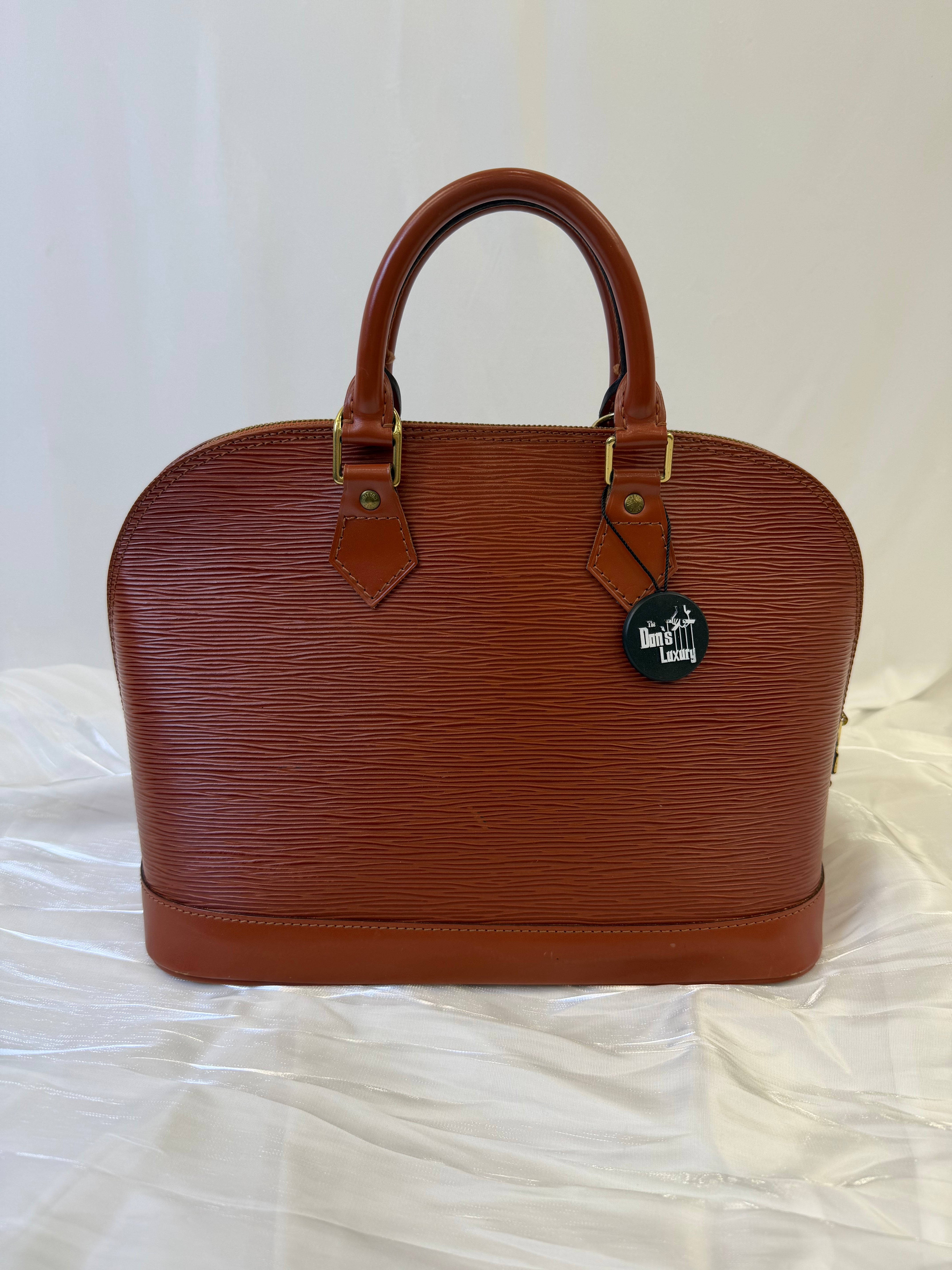 Louis Vuitton Brown Epi Leather Alma Handbag