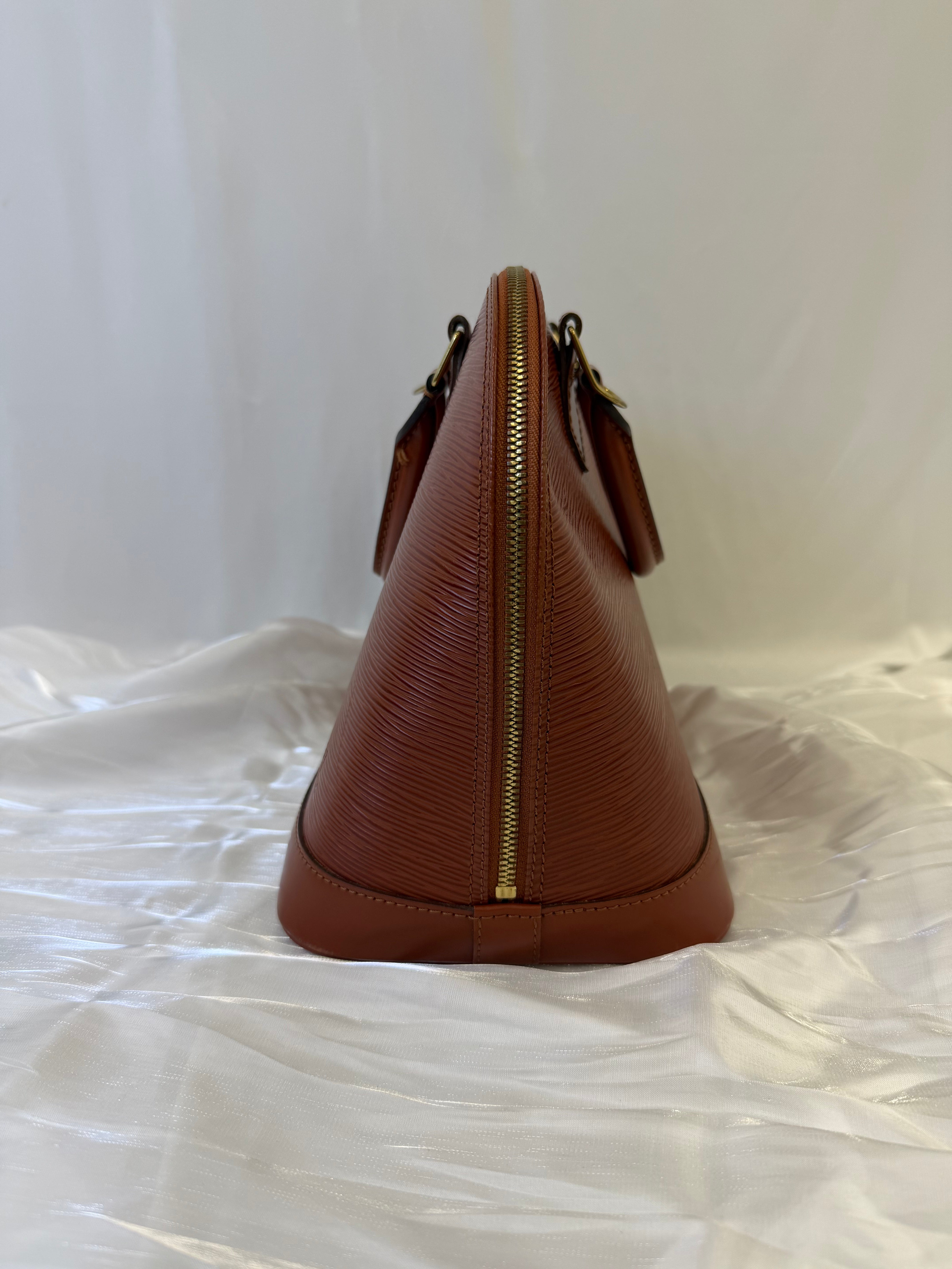 Louis Vuitton Brown Epi Leather Alma Handbag