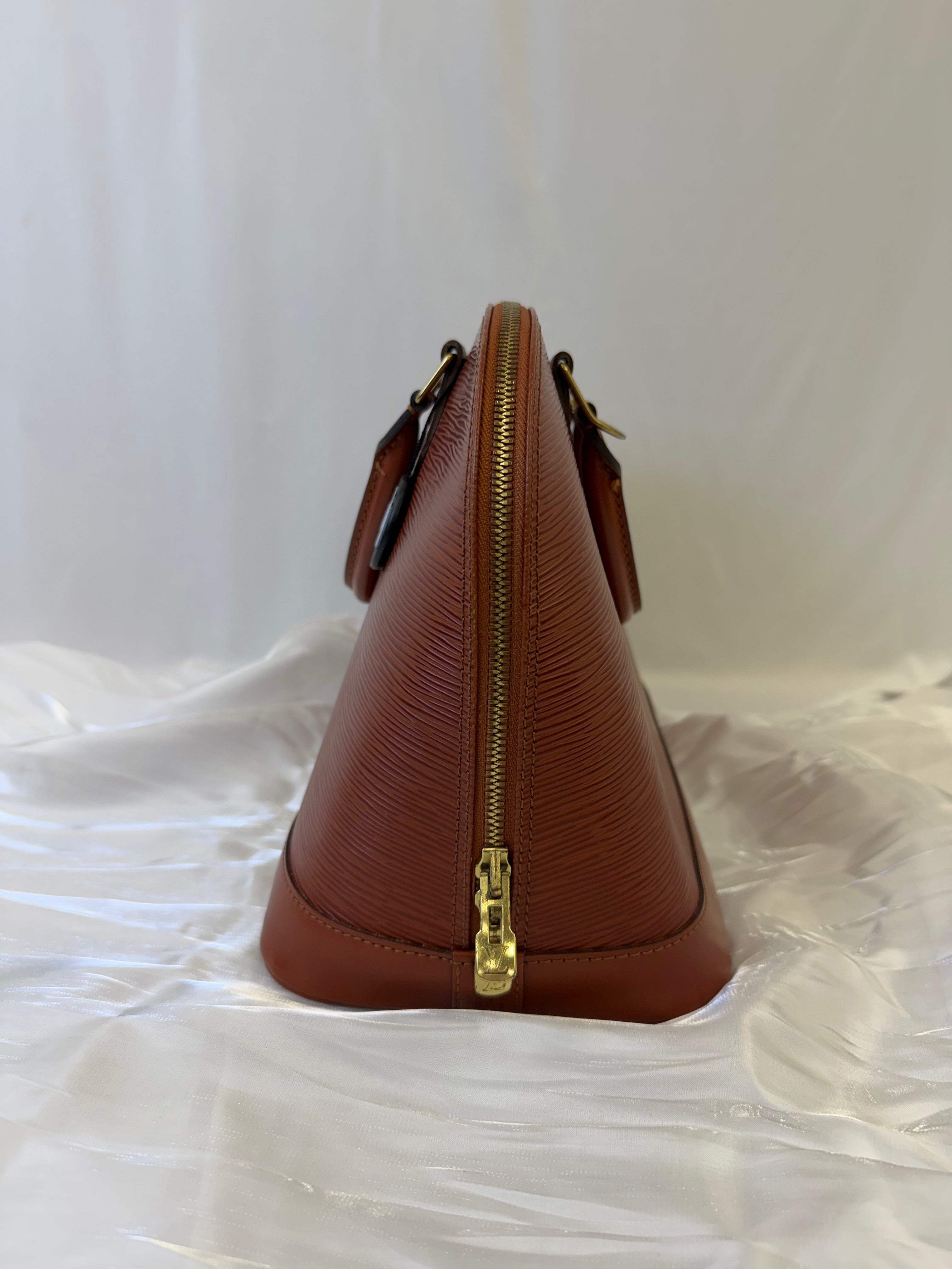 Louis Vuitton Brown Epi Leather Alma Handbag