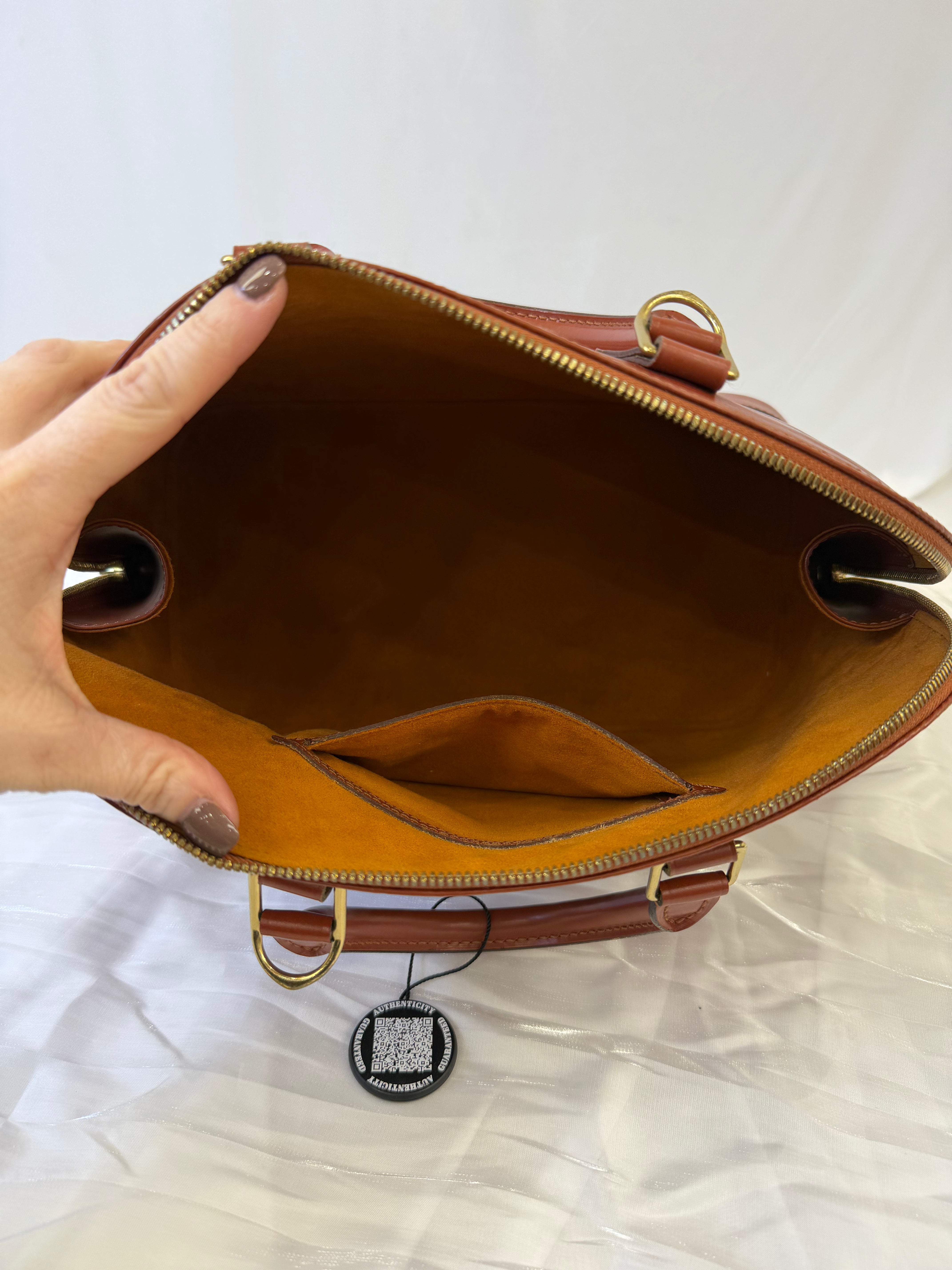 Louis Vuitton Brown Epi Leather Alma Handbag