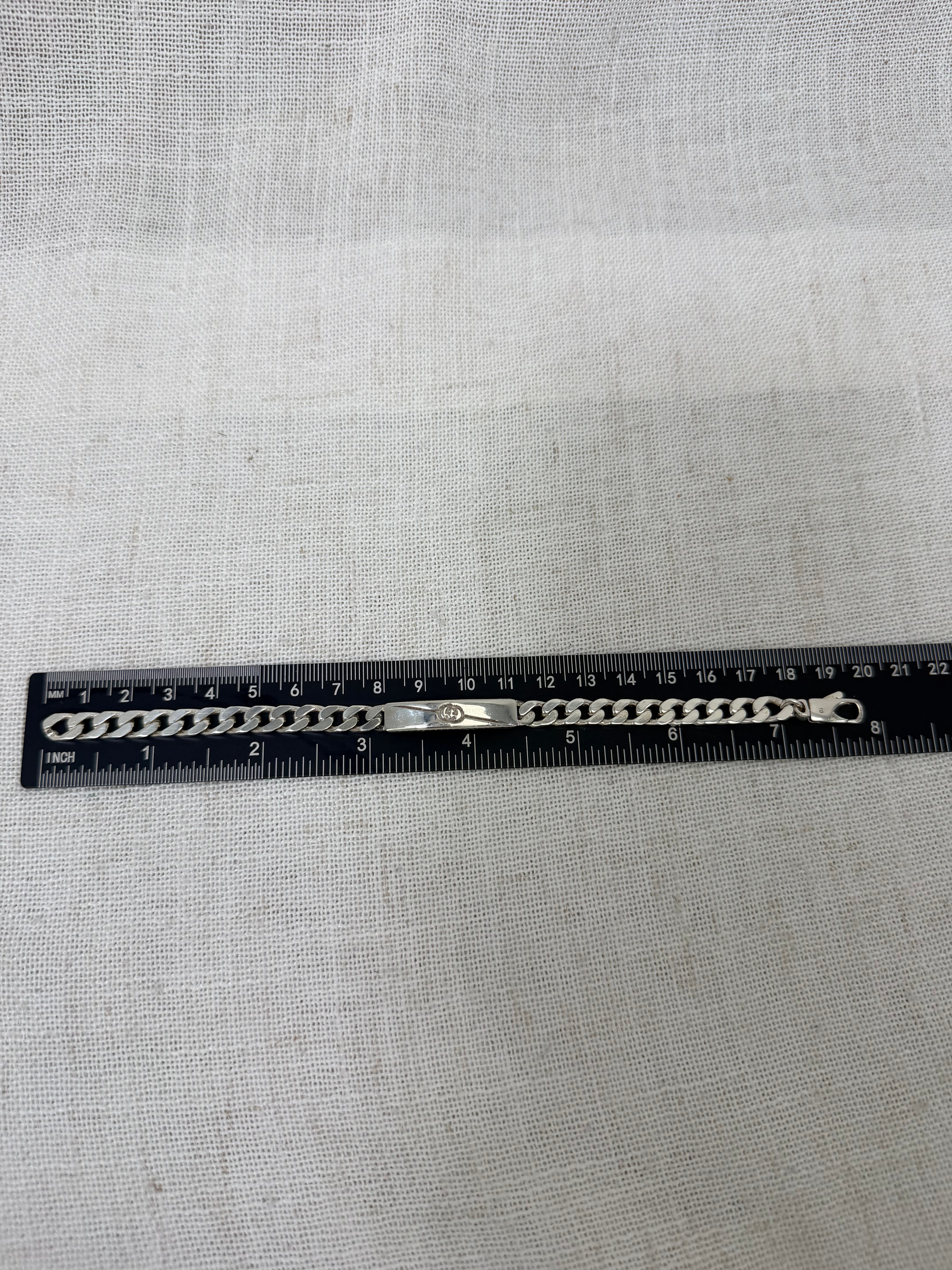 Gucci Sterling Silver Interlocking G Chain Bracelet