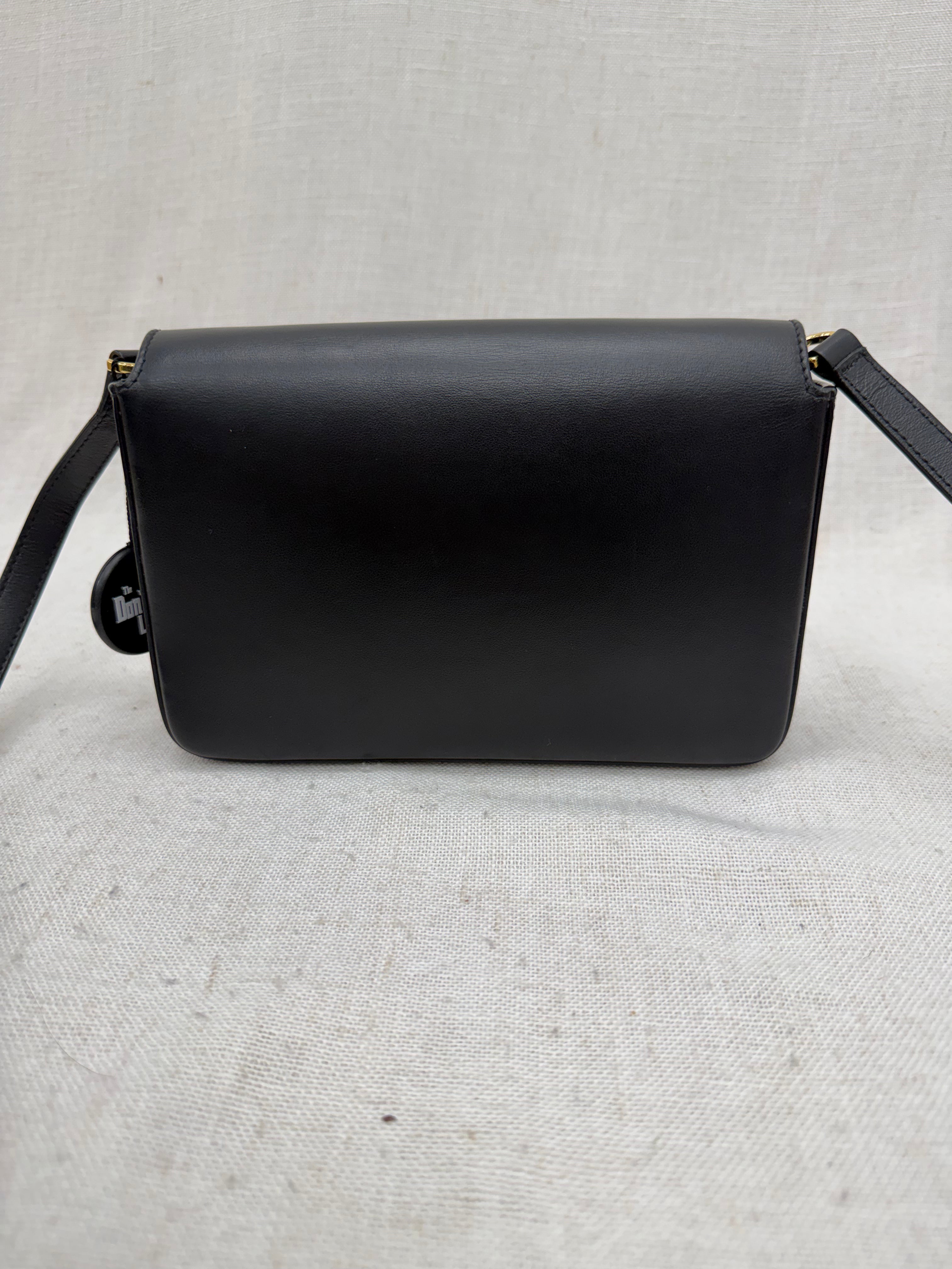 LIKE NEW- Burberry Tan Nova Check & Black Calfskin Hampshire Crossbody