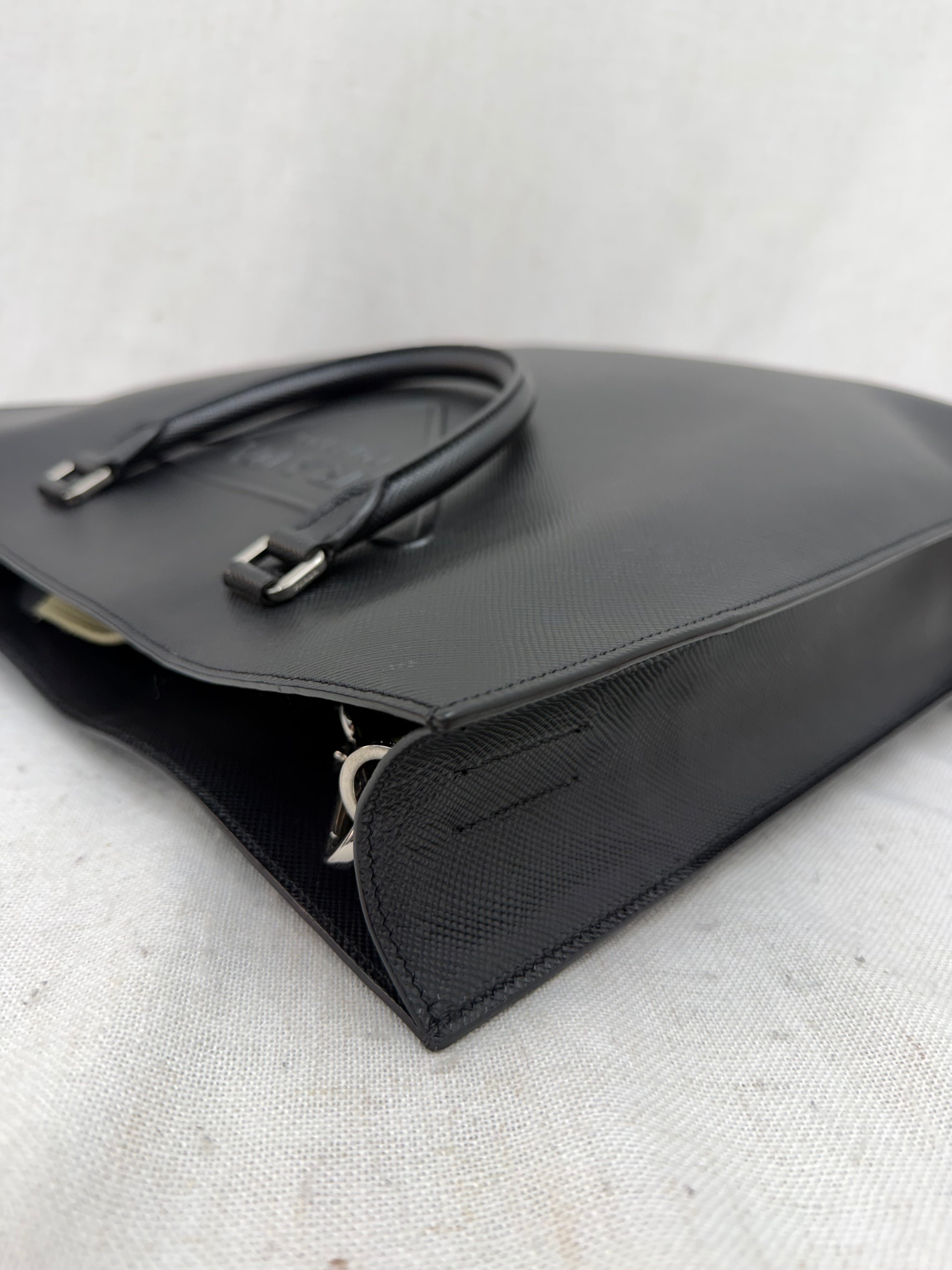 Prada Black Saffiano Leather Tote Bag