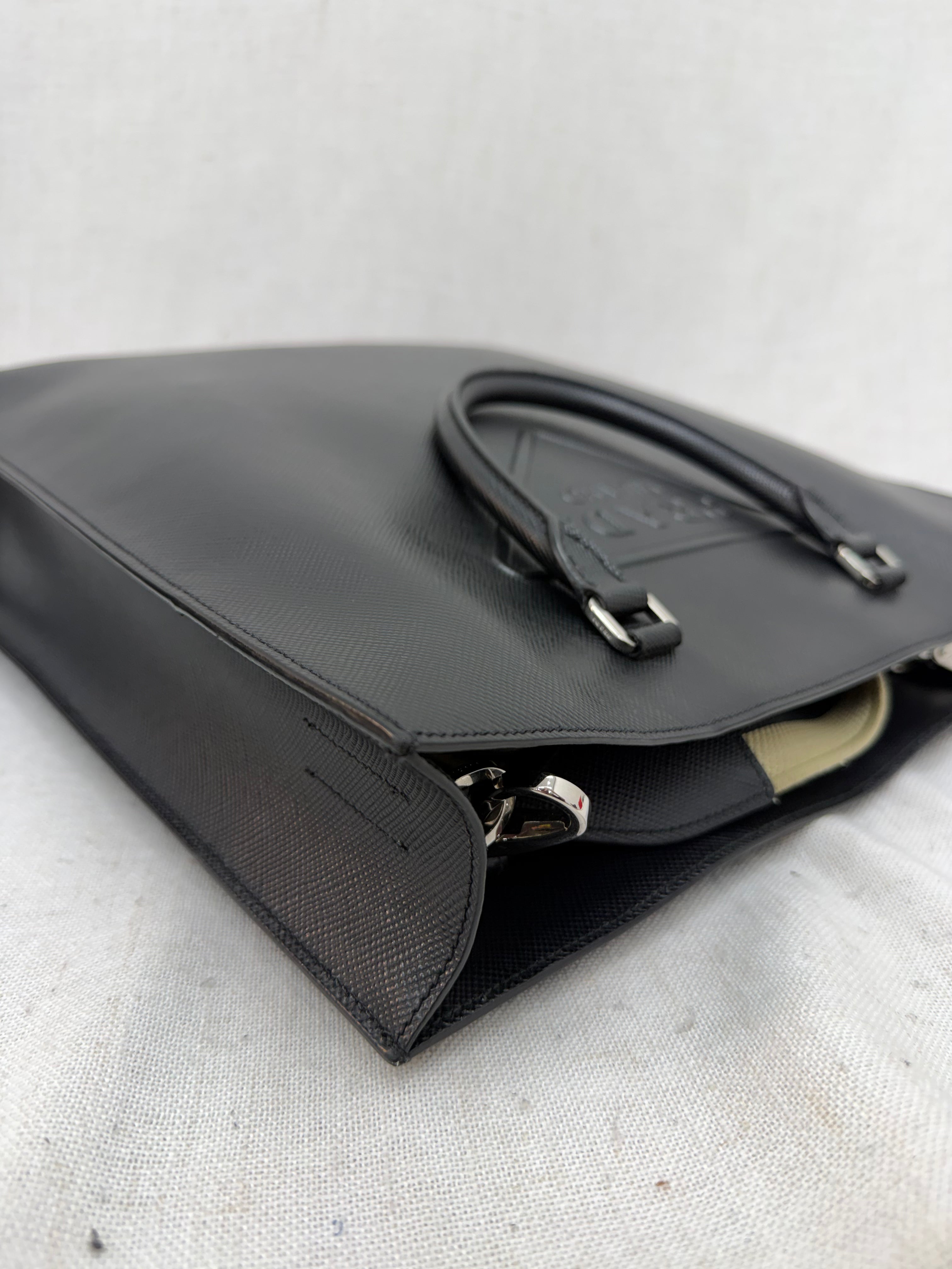 Prada Black Saffiano Leather Tote Bag