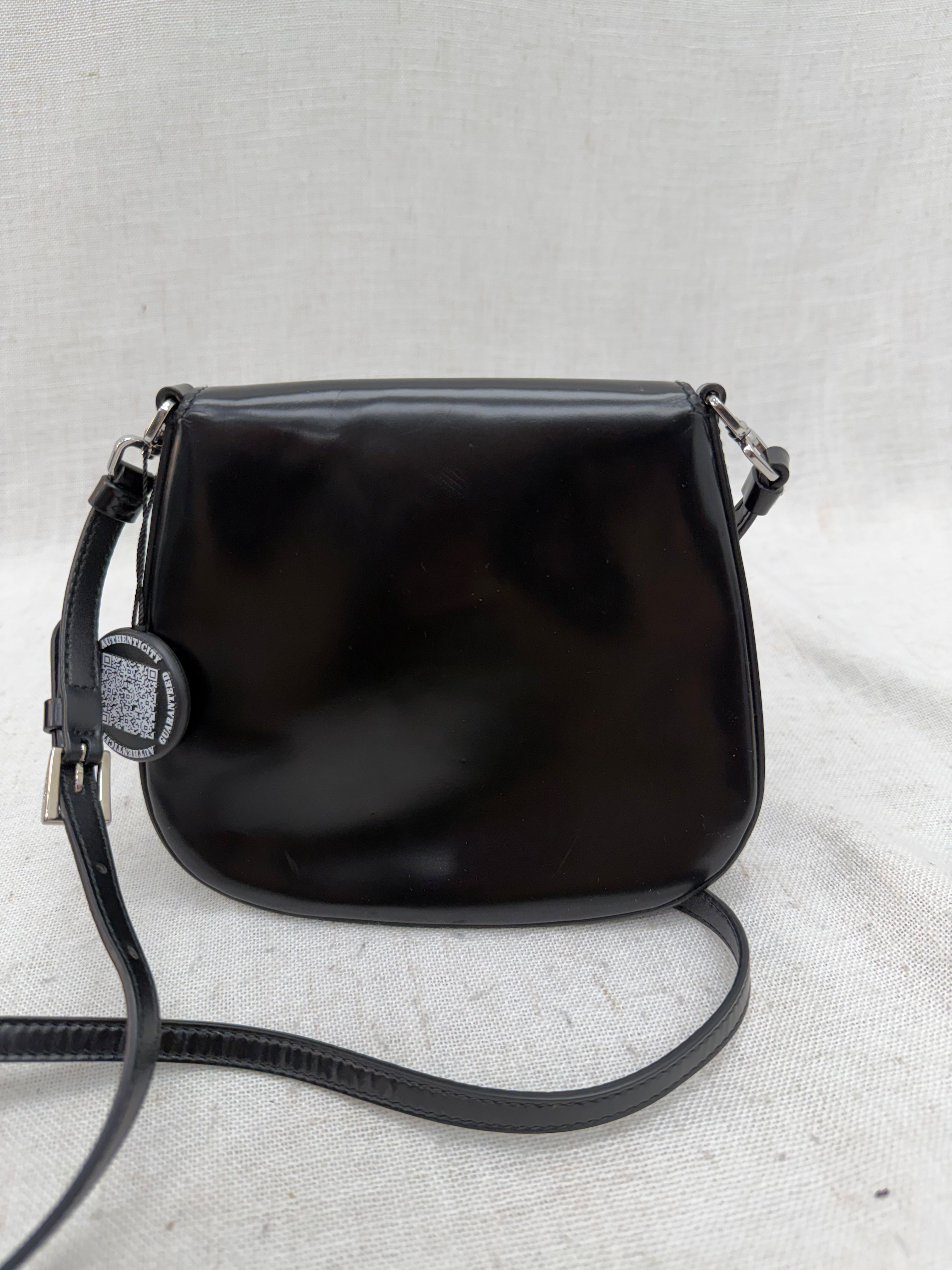 Prada Black Leather Cleo Mini Shoulder Bag