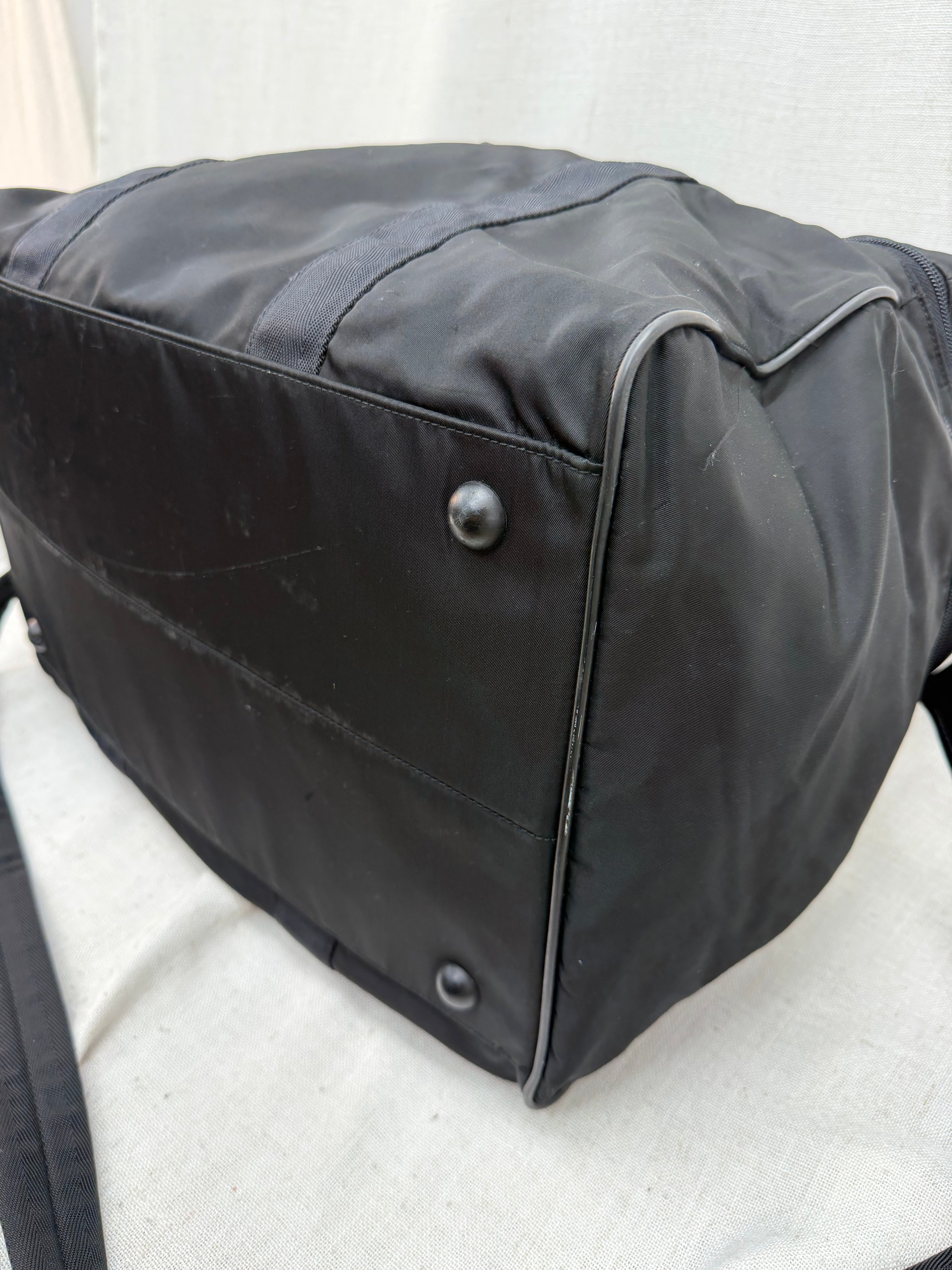 Prada Black Nylon Technical Duffle Bag