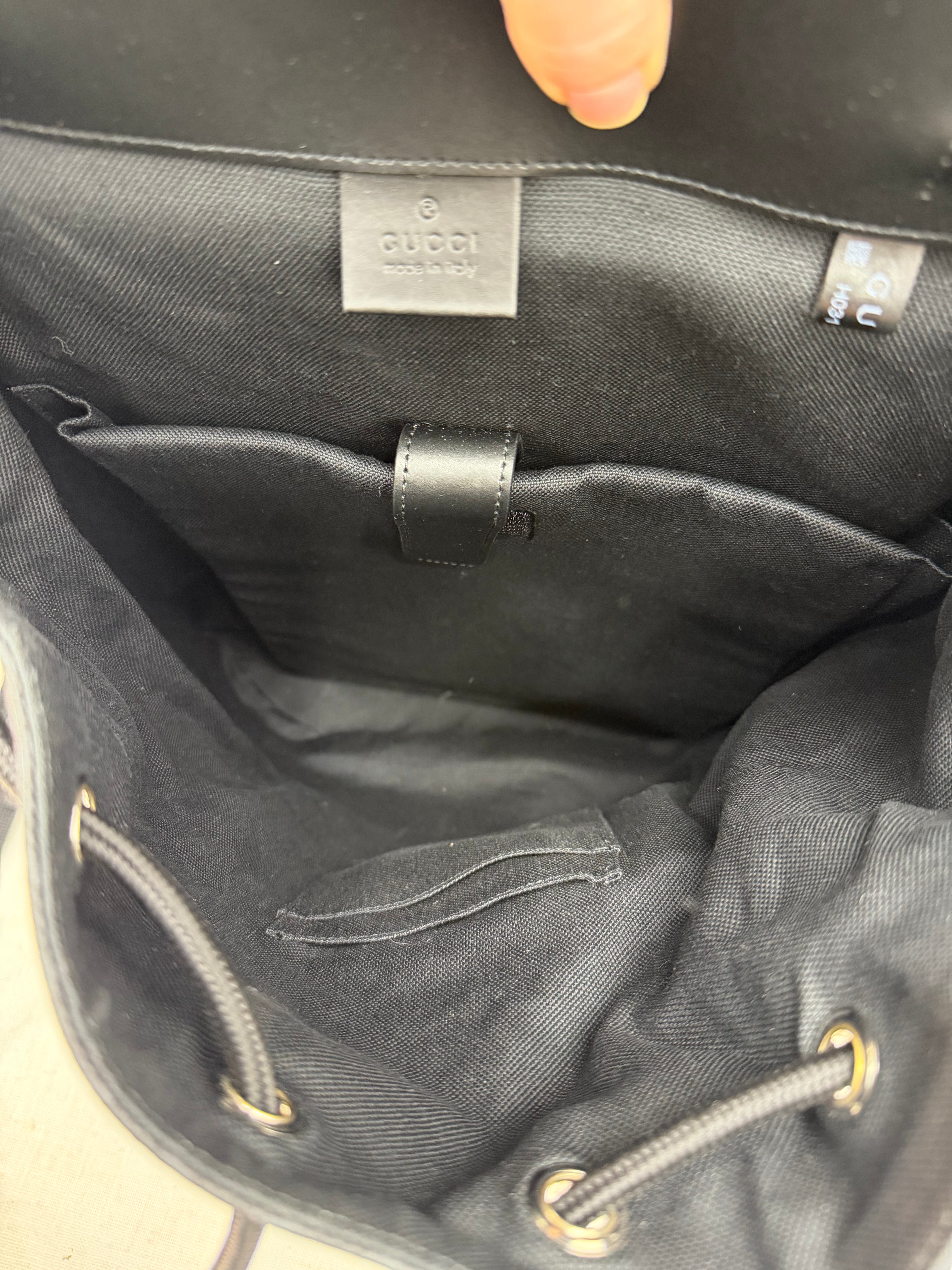 BRAND NEW- Gucci Grey & Black Soft GG Supreme Web Backpack