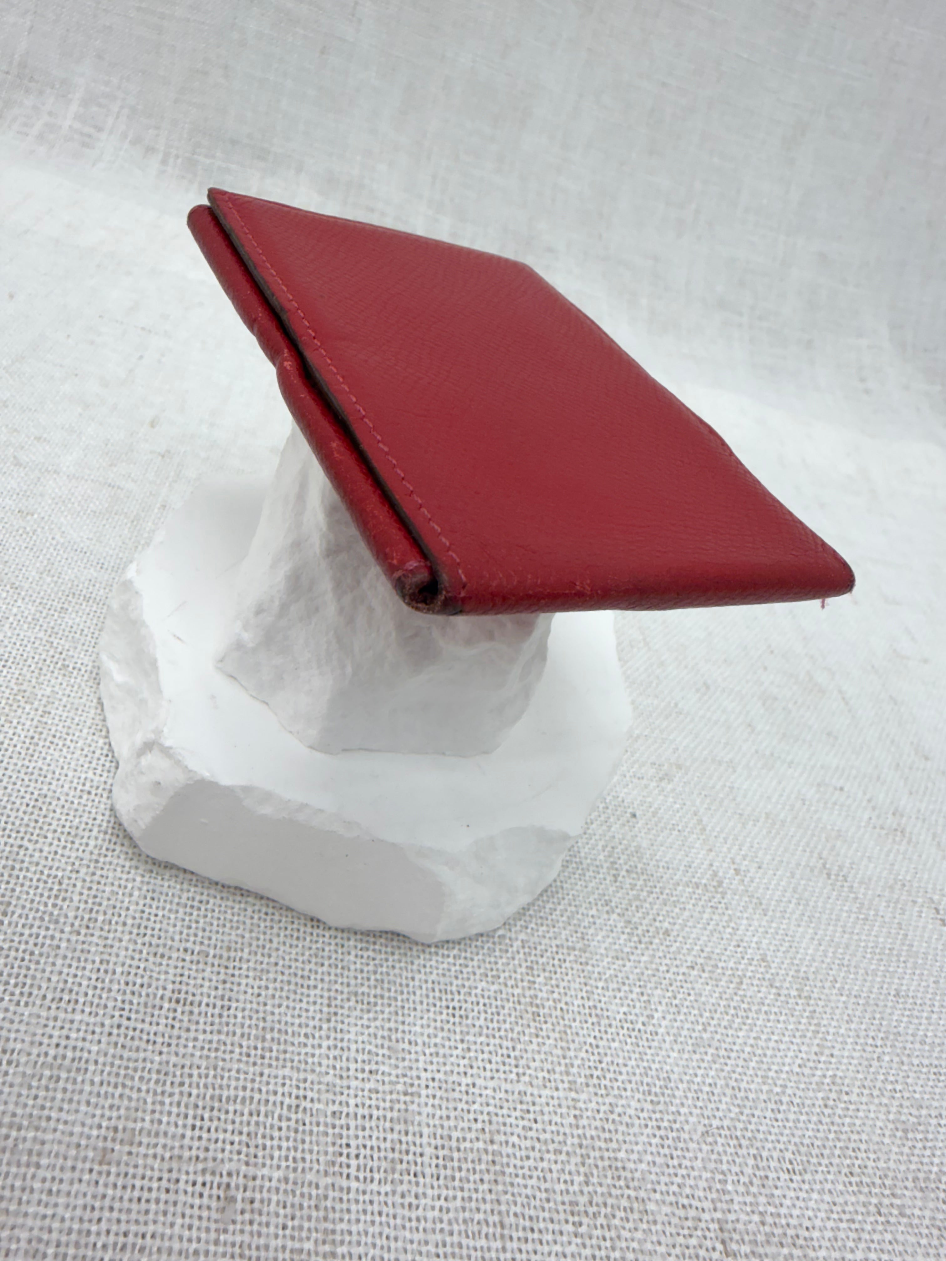 Hermes Red Leather Guernesey Card Holder