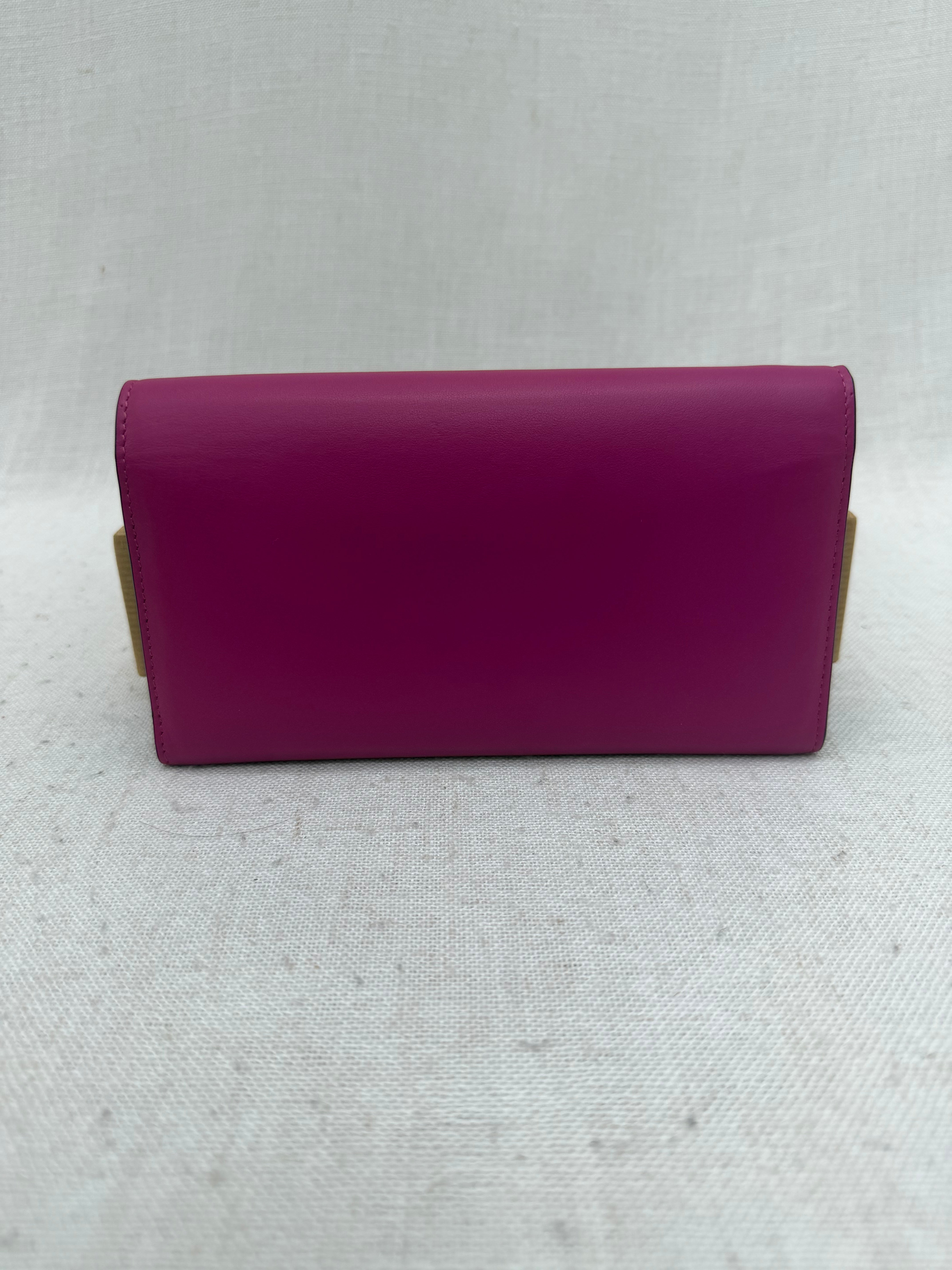 BRAND NEW- Christian Louboutin Pink Leather Spiked Clutch Wallet