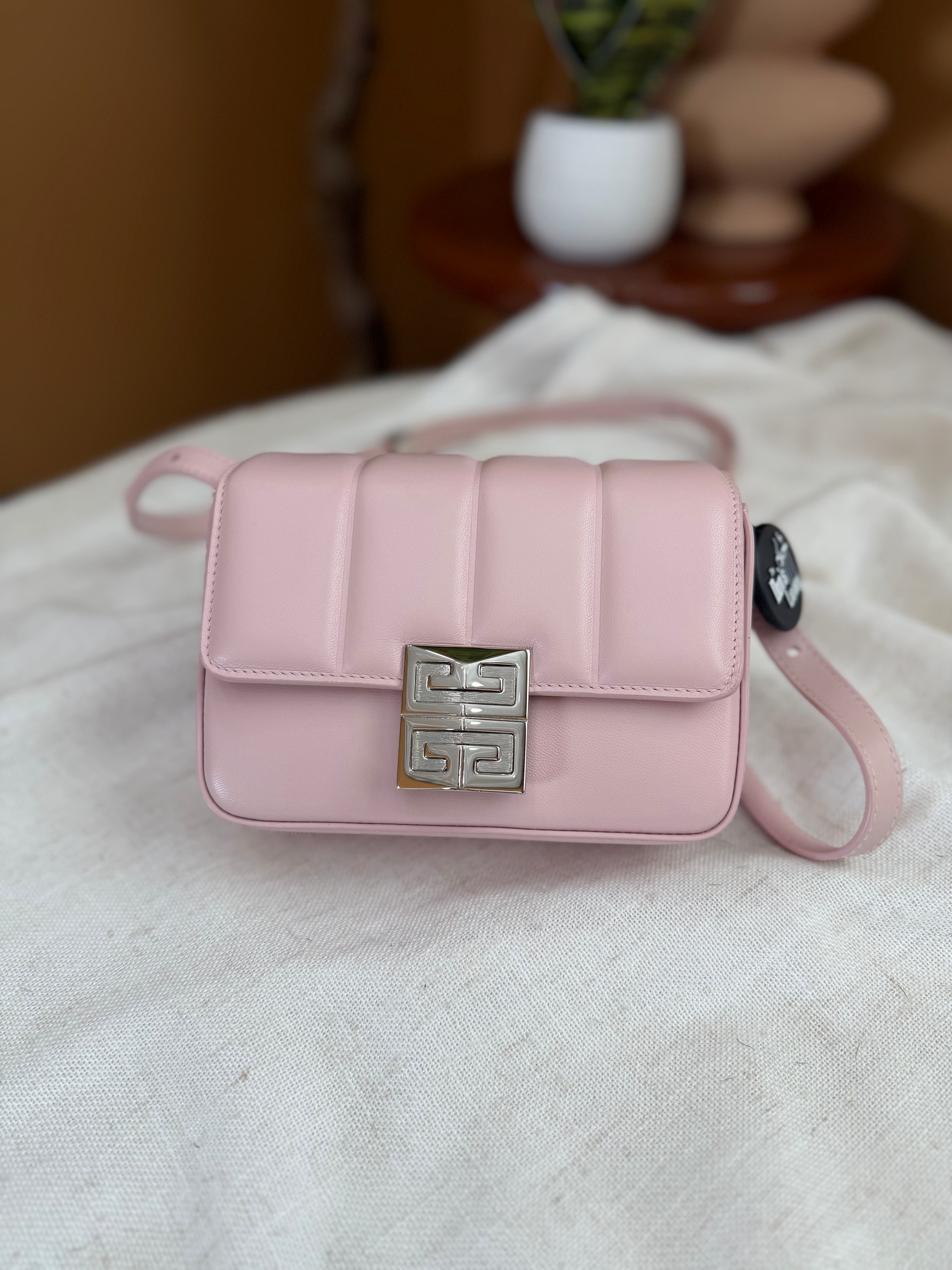 LIKE NEW - Givenchy Light Pink Leather Small 4G Crossbody Bag