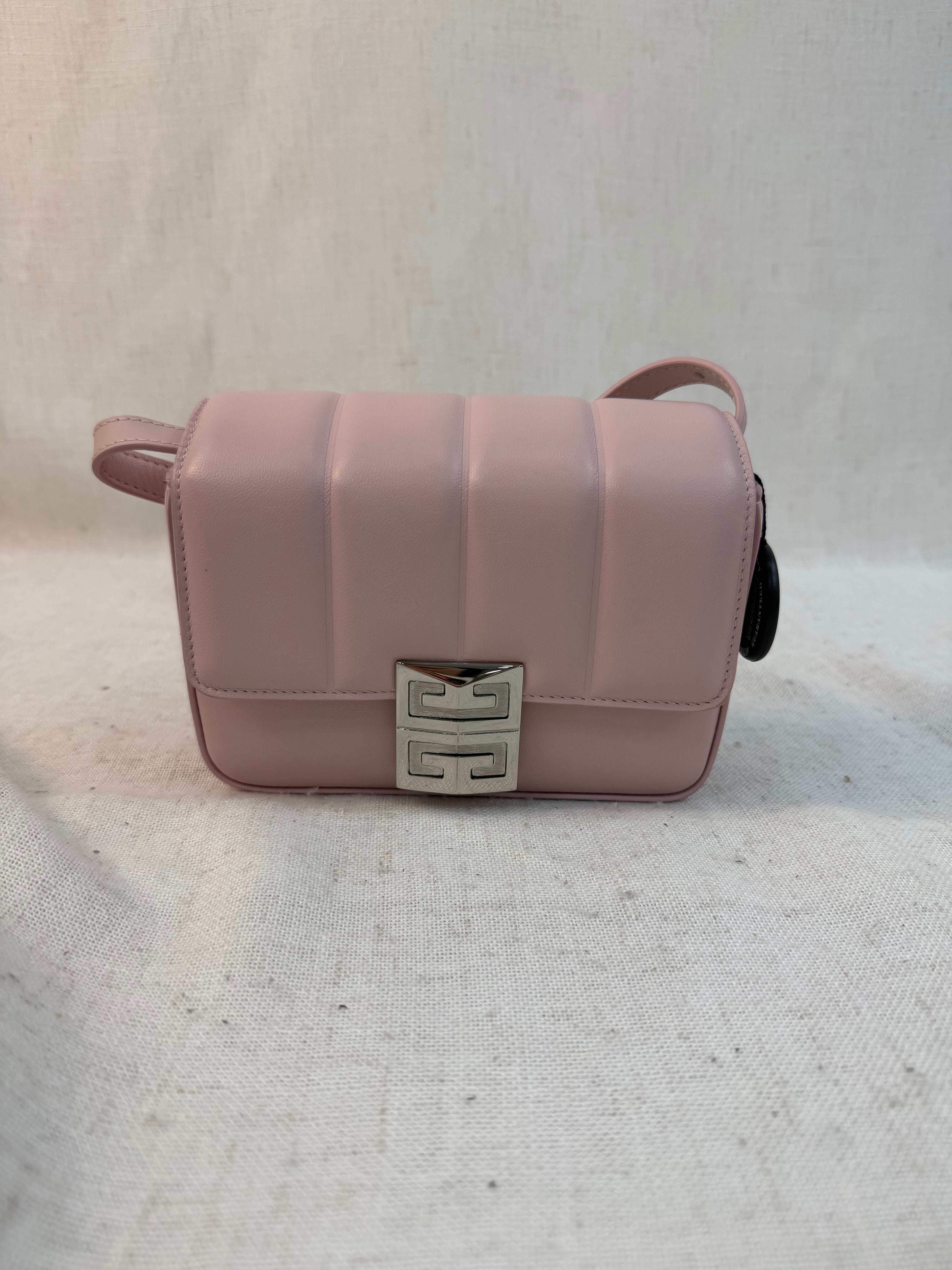 LIKE NEW - Givenchy Light Pink Leather Small 4G Crossbody Bag
