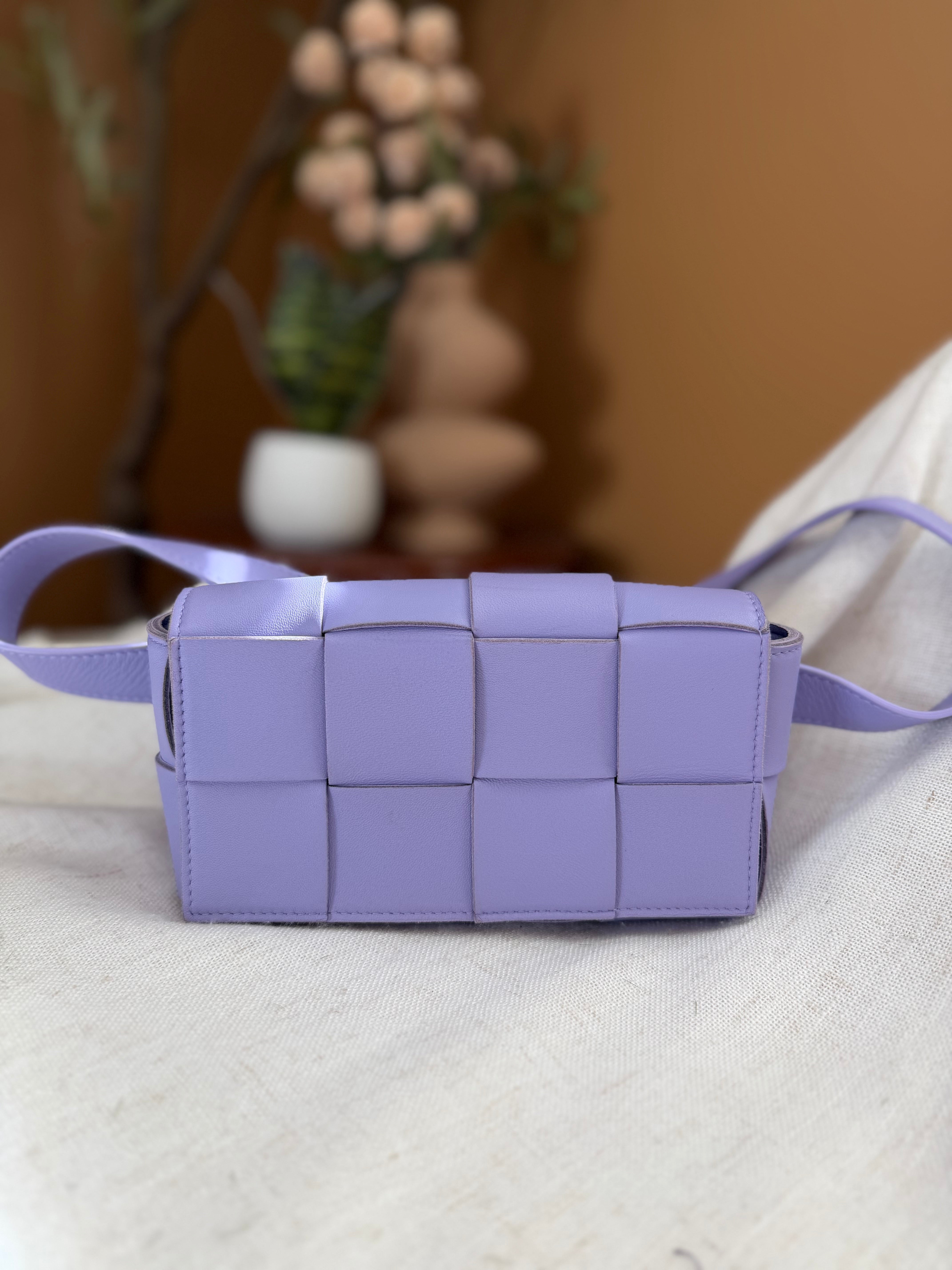 Bottega Veneta Lavender Intrecciato Leather Cassette Belt Bag