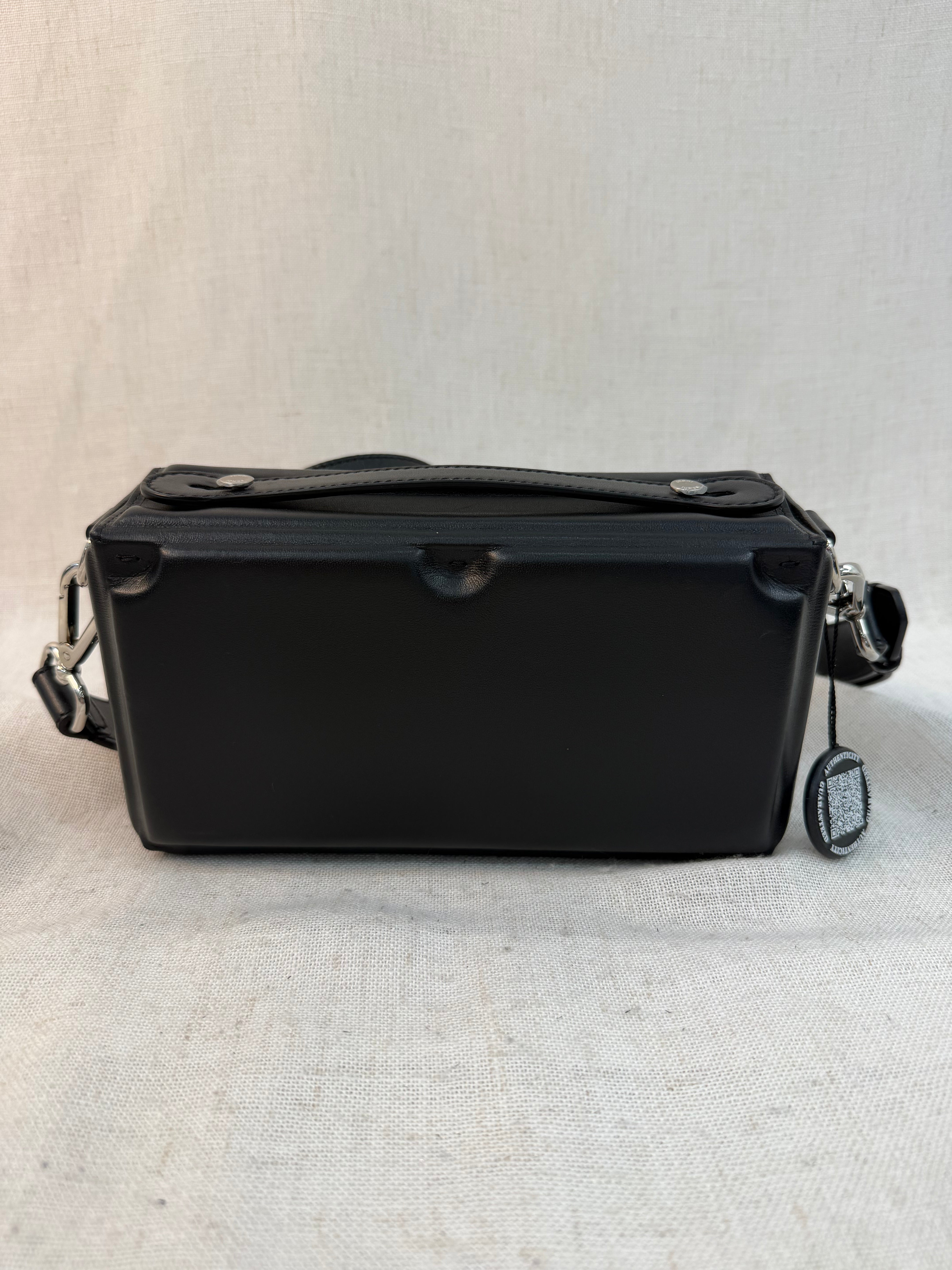 LIKE NEW - Fendi Black Leather Baguette Soft Trunk Crossbody Bag