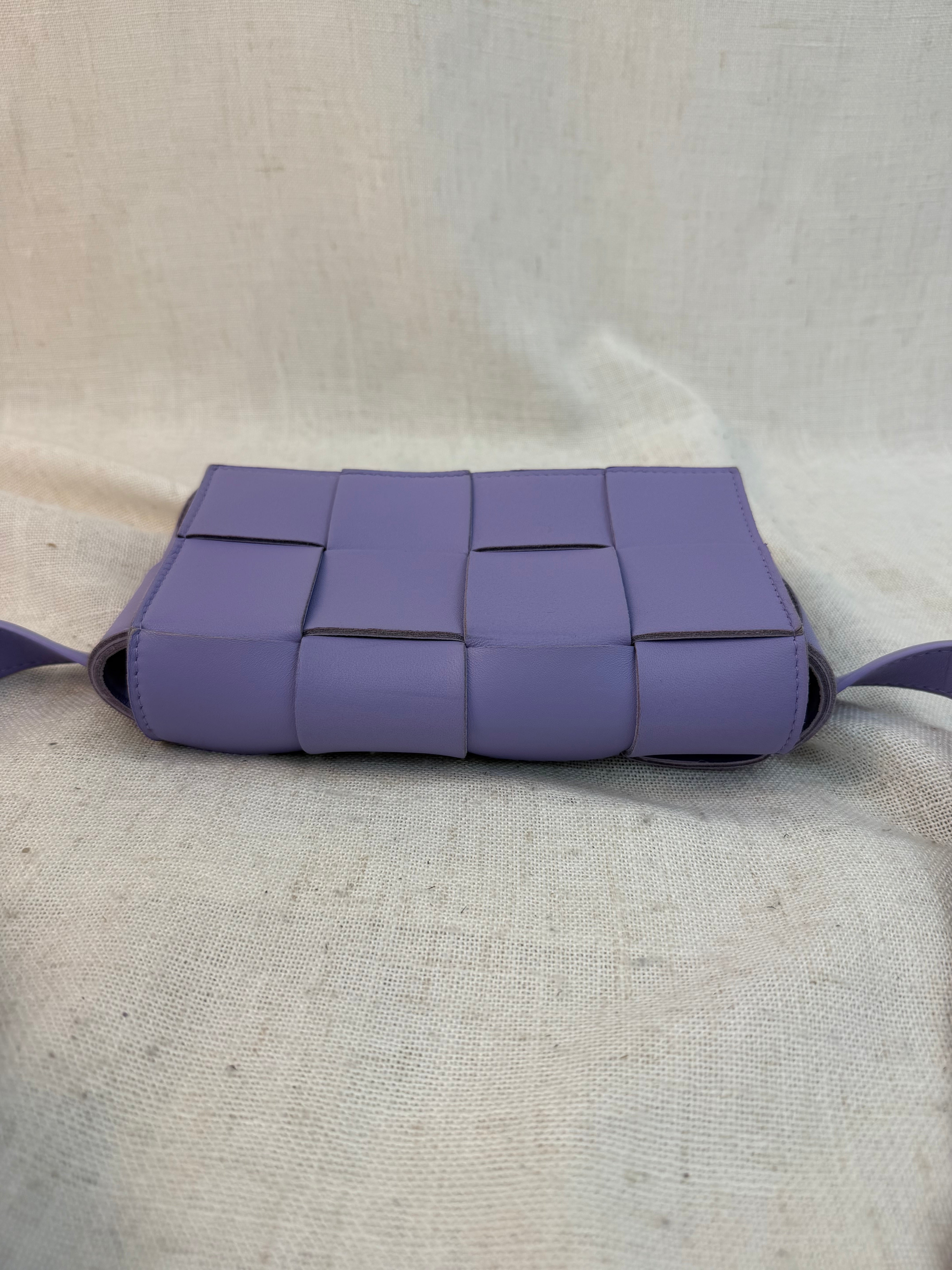 Bottega Veneta Lavender Intrecciato Leather Cassette Belt Bag