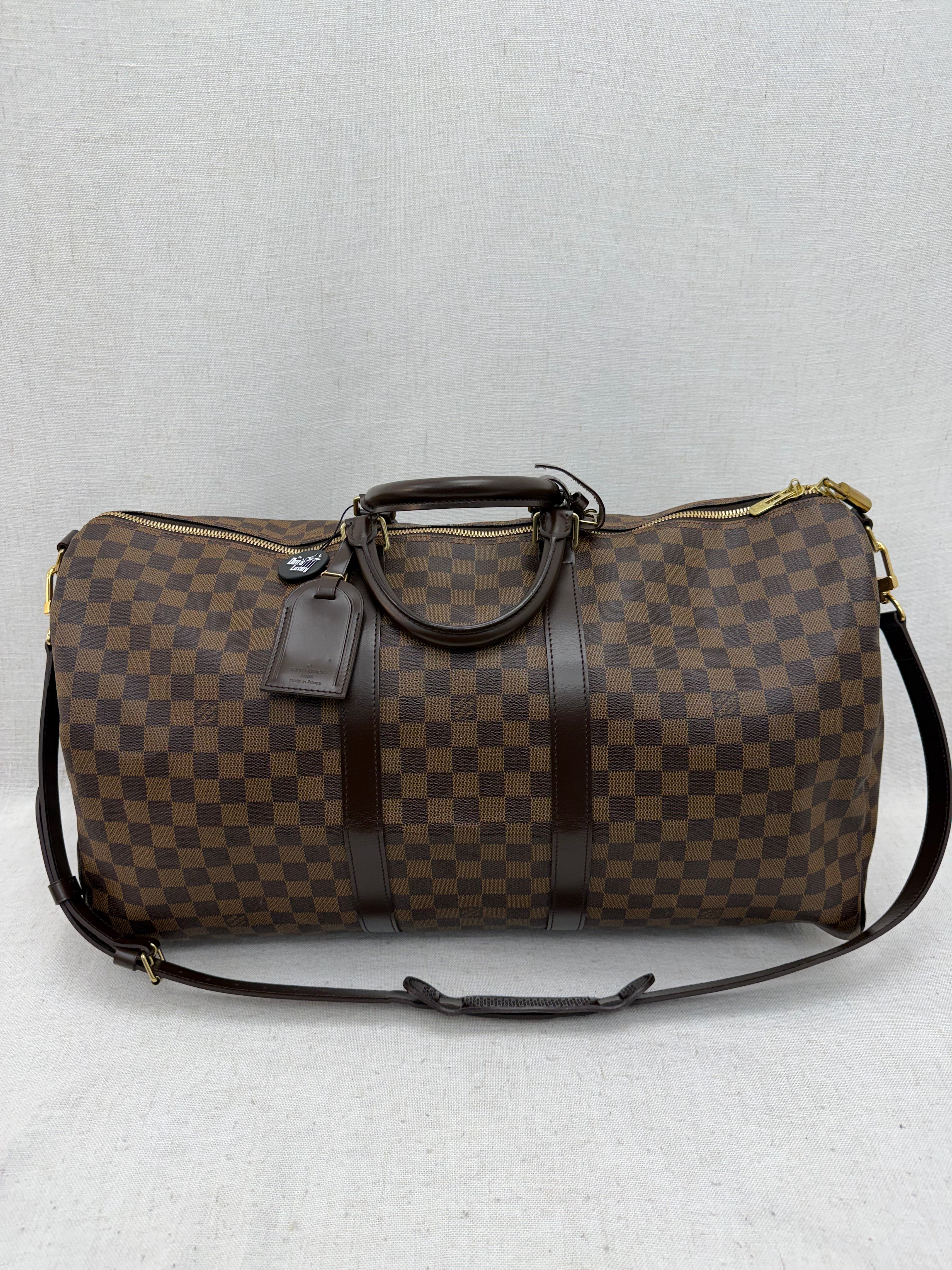 Louis Vuitton Damier Ebene Keepall 55 Bandouliere