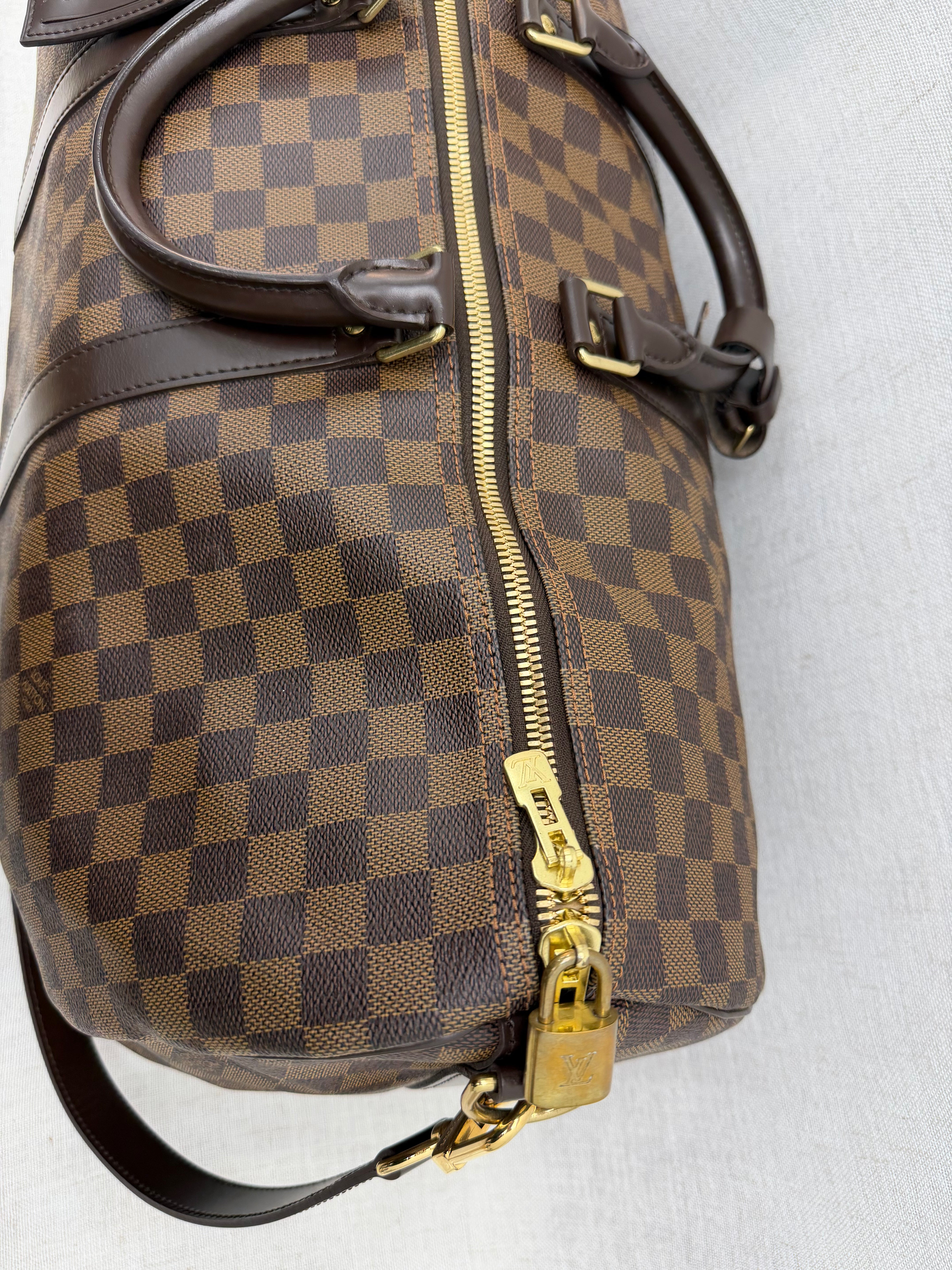 Louis Vuitton Damier Ebene Keepall 55 Bandouliere