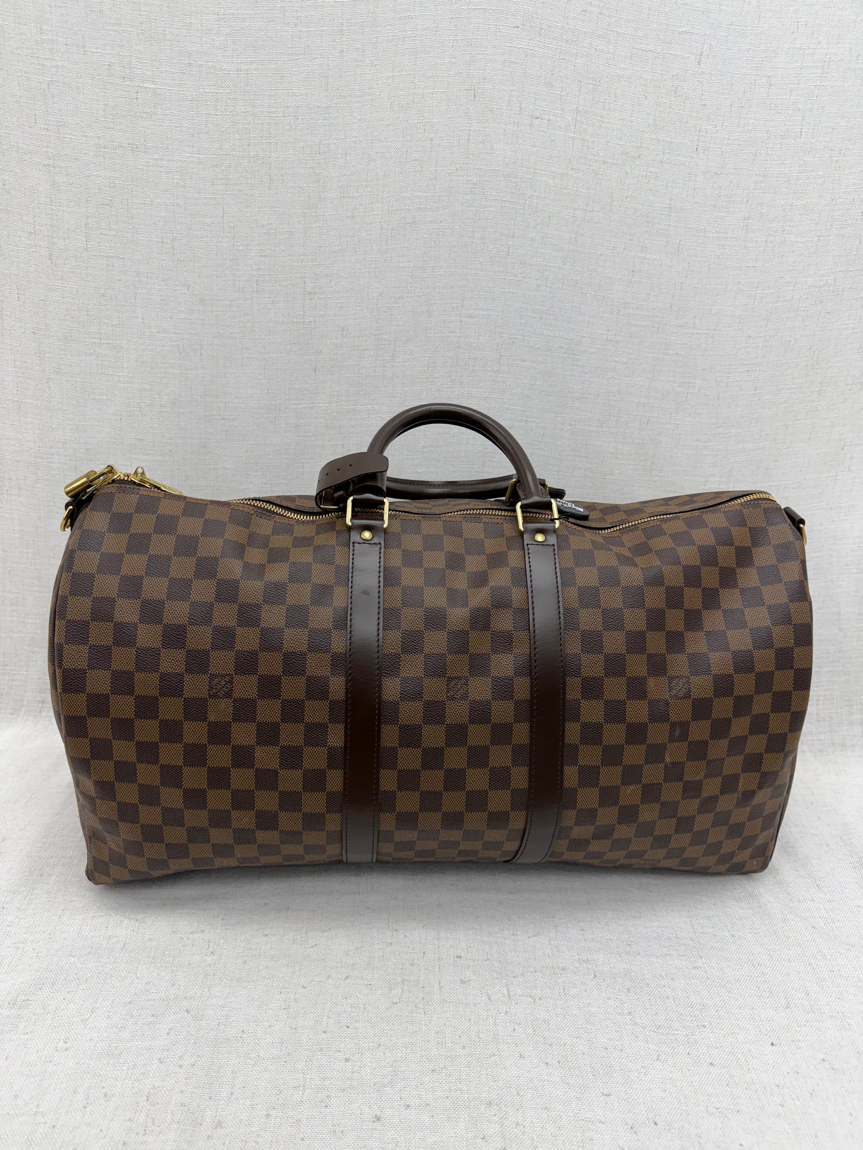 Louis Vuitton Damier Ebene Keepall 55 Bandouliere