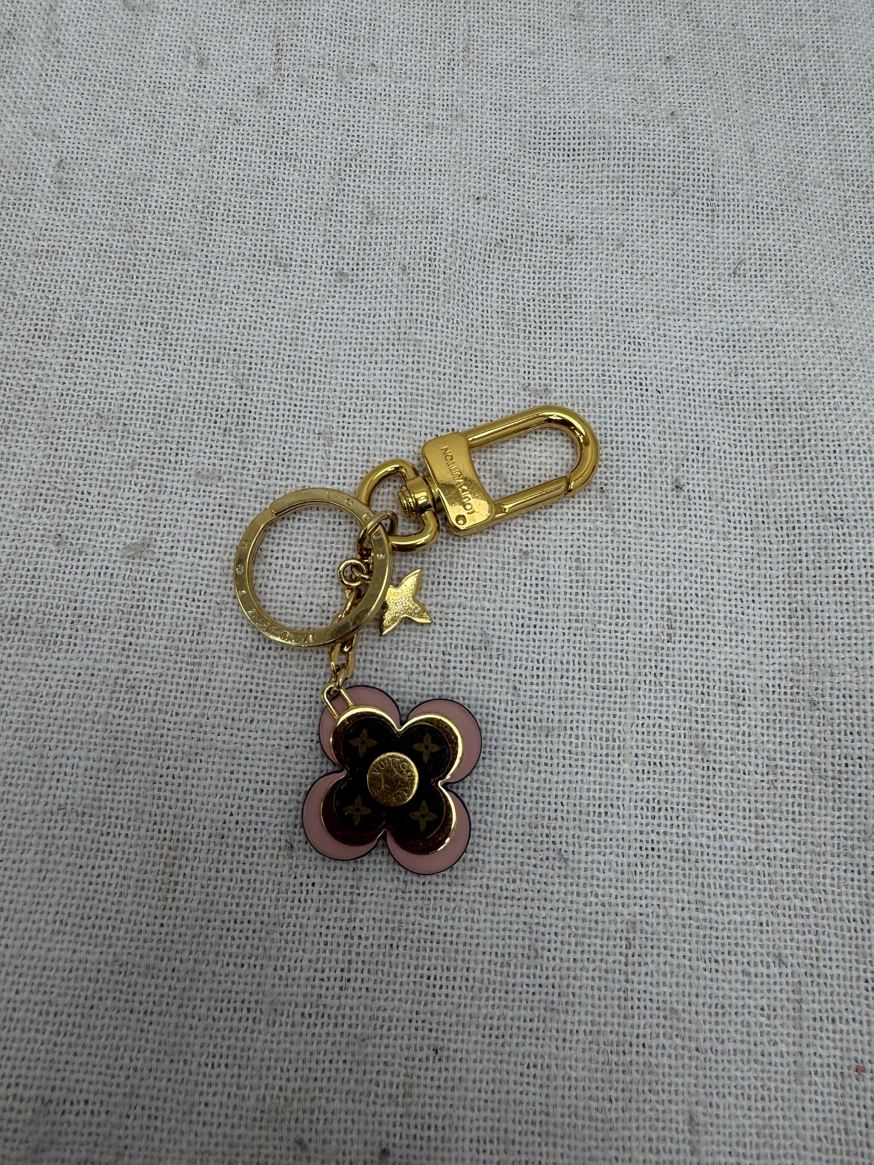 Louis Vuitton Monogram & Pink Blooming Flower Bag Charm