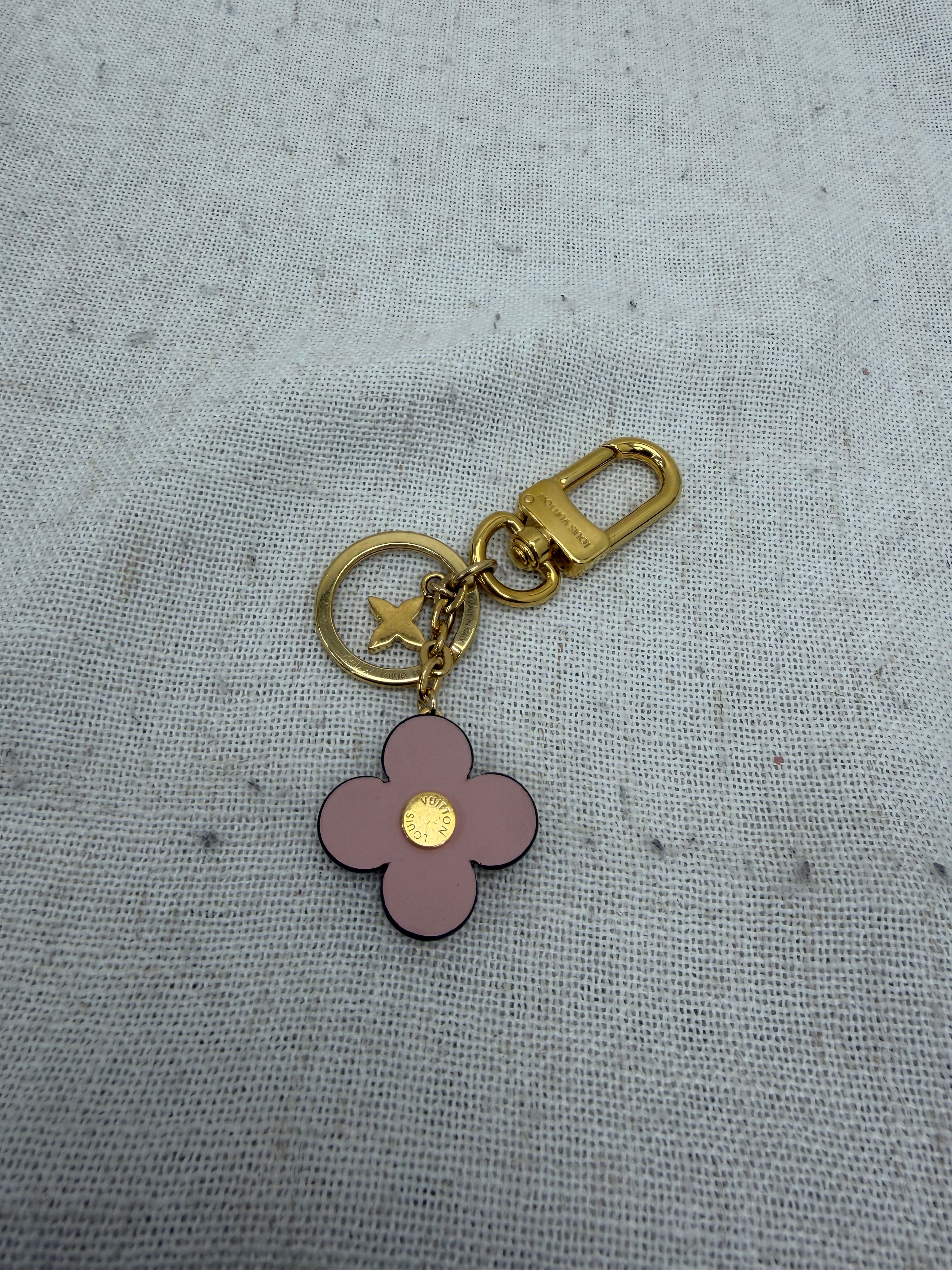 Louis Vuitton Monogram & Pink Blooming Flower Bag Charm