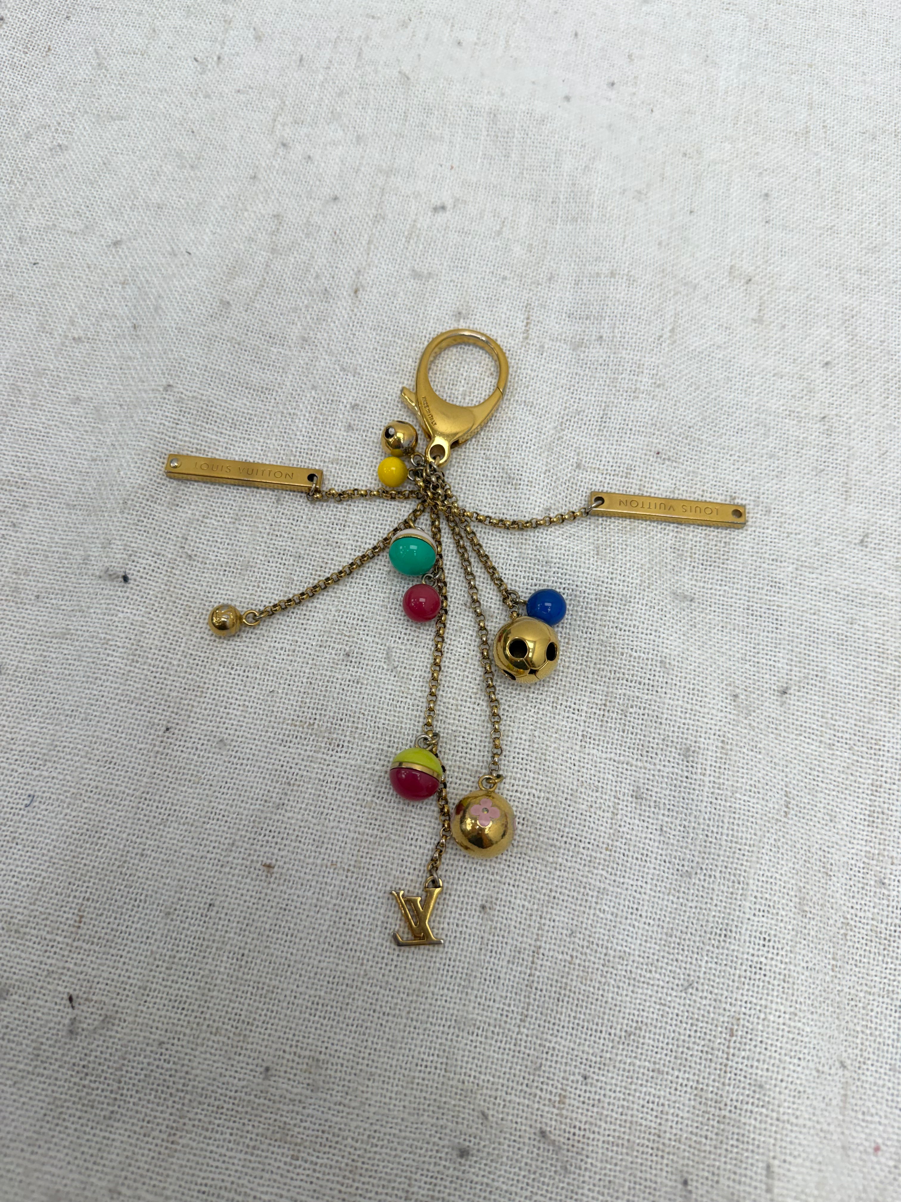 Louis Vuitton Chain Grelots Gold Tone Bag Charm