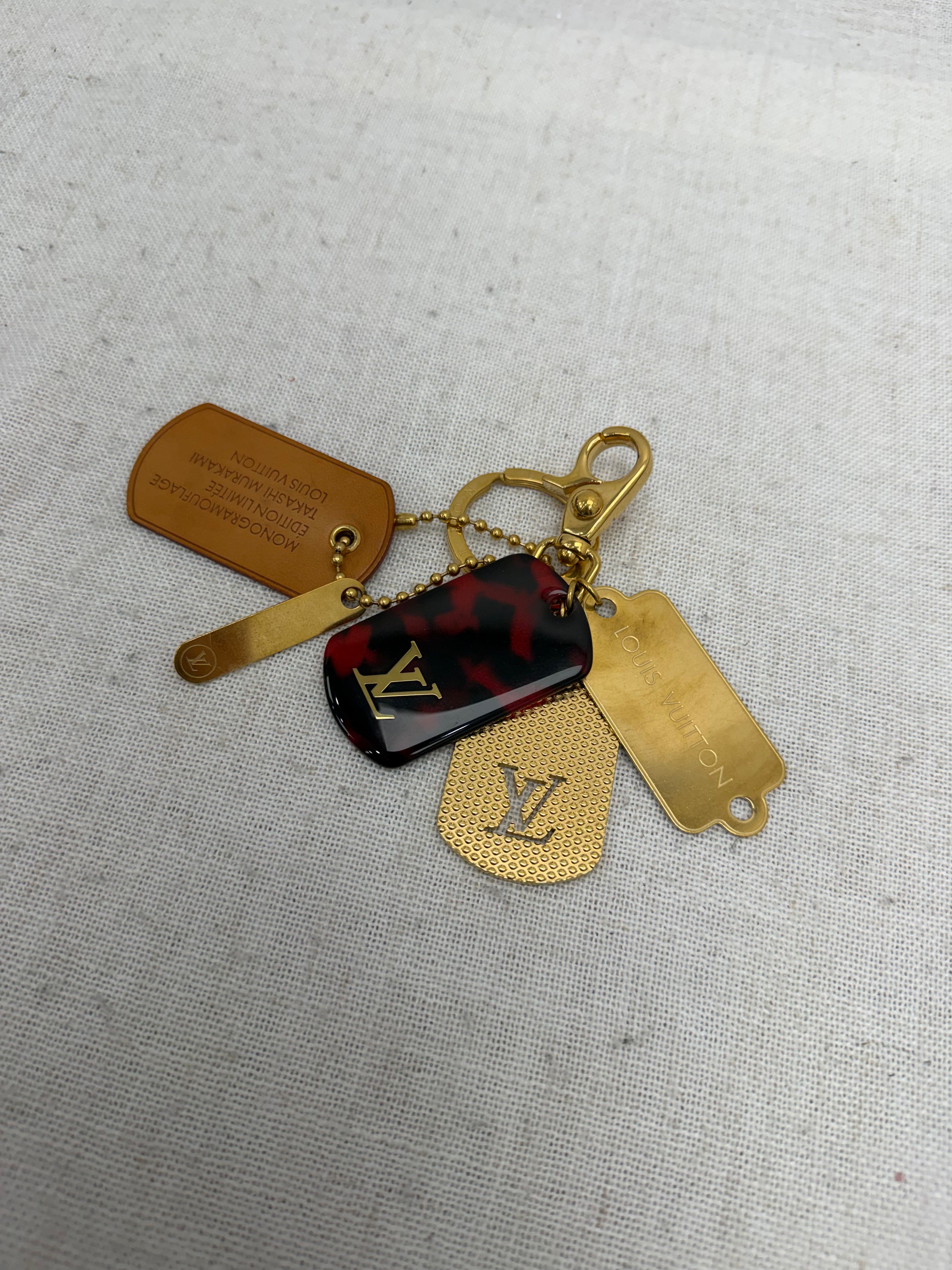 Louis Vuitton x Murakami Monogramouflage Dog Tags Bag Charm