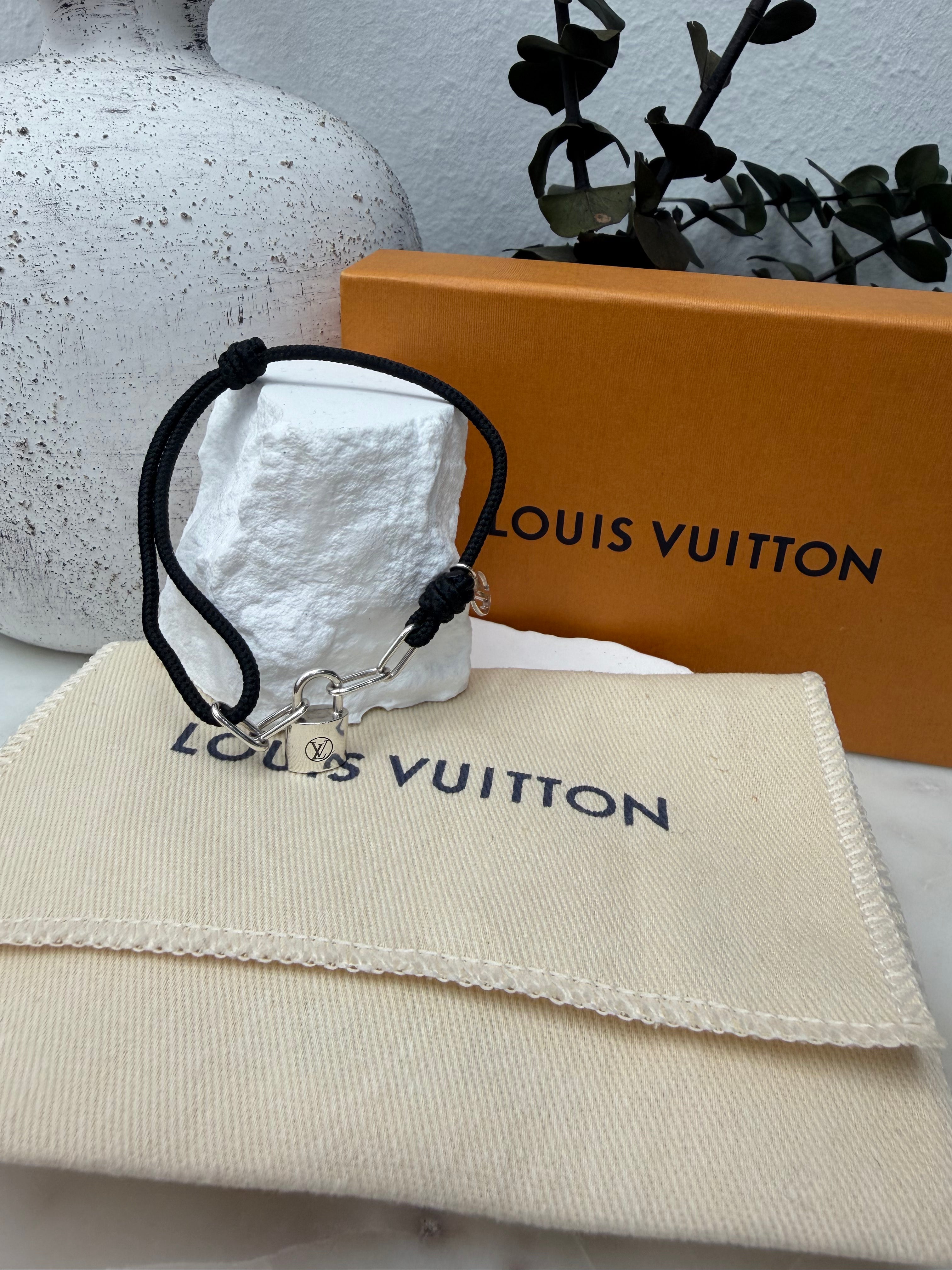 Louis Vuitton Black Nylon Lockit Bracelet