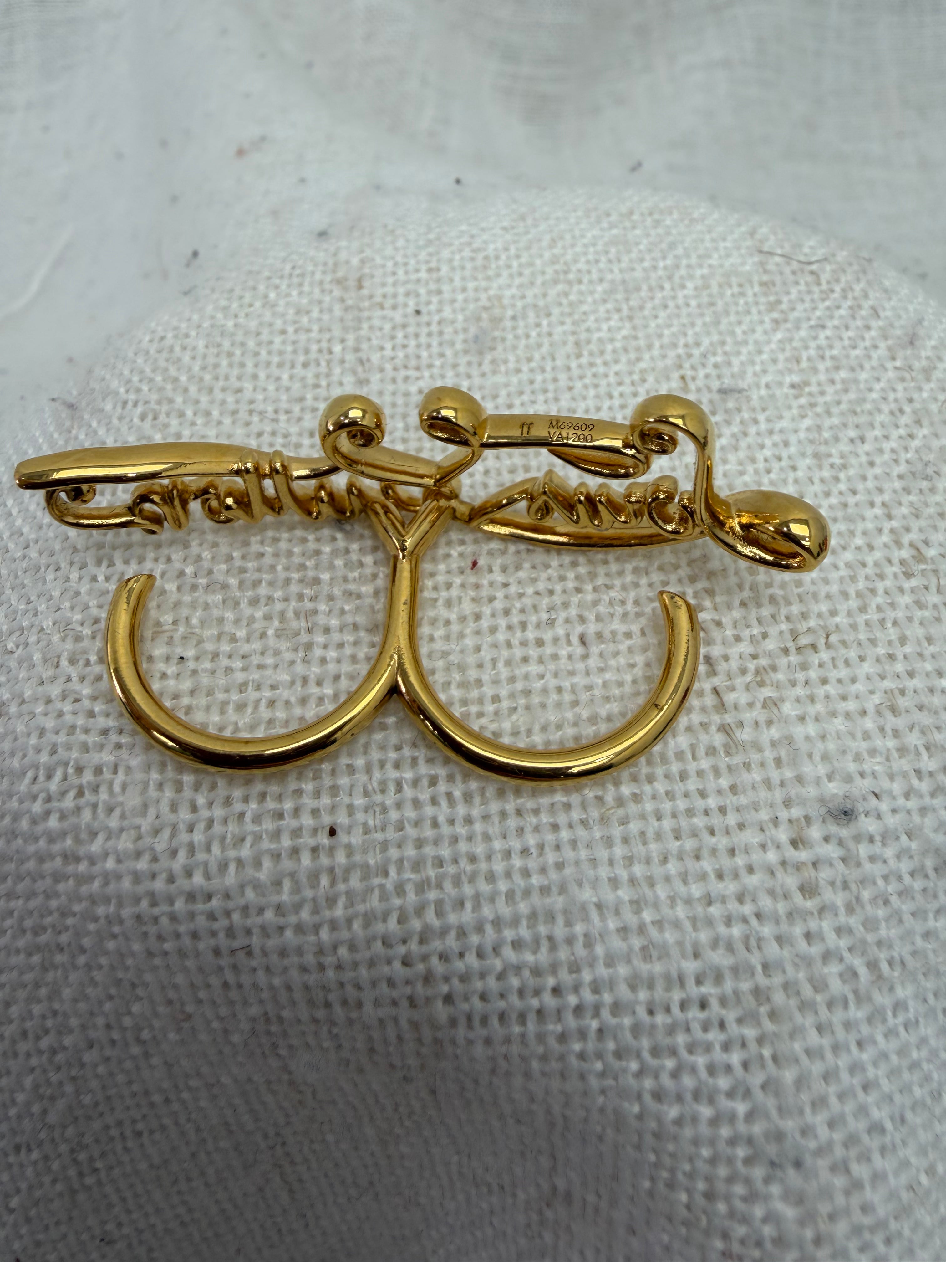 Louis Vuitton My LV Affair Gold Tone Ring Size 5.75