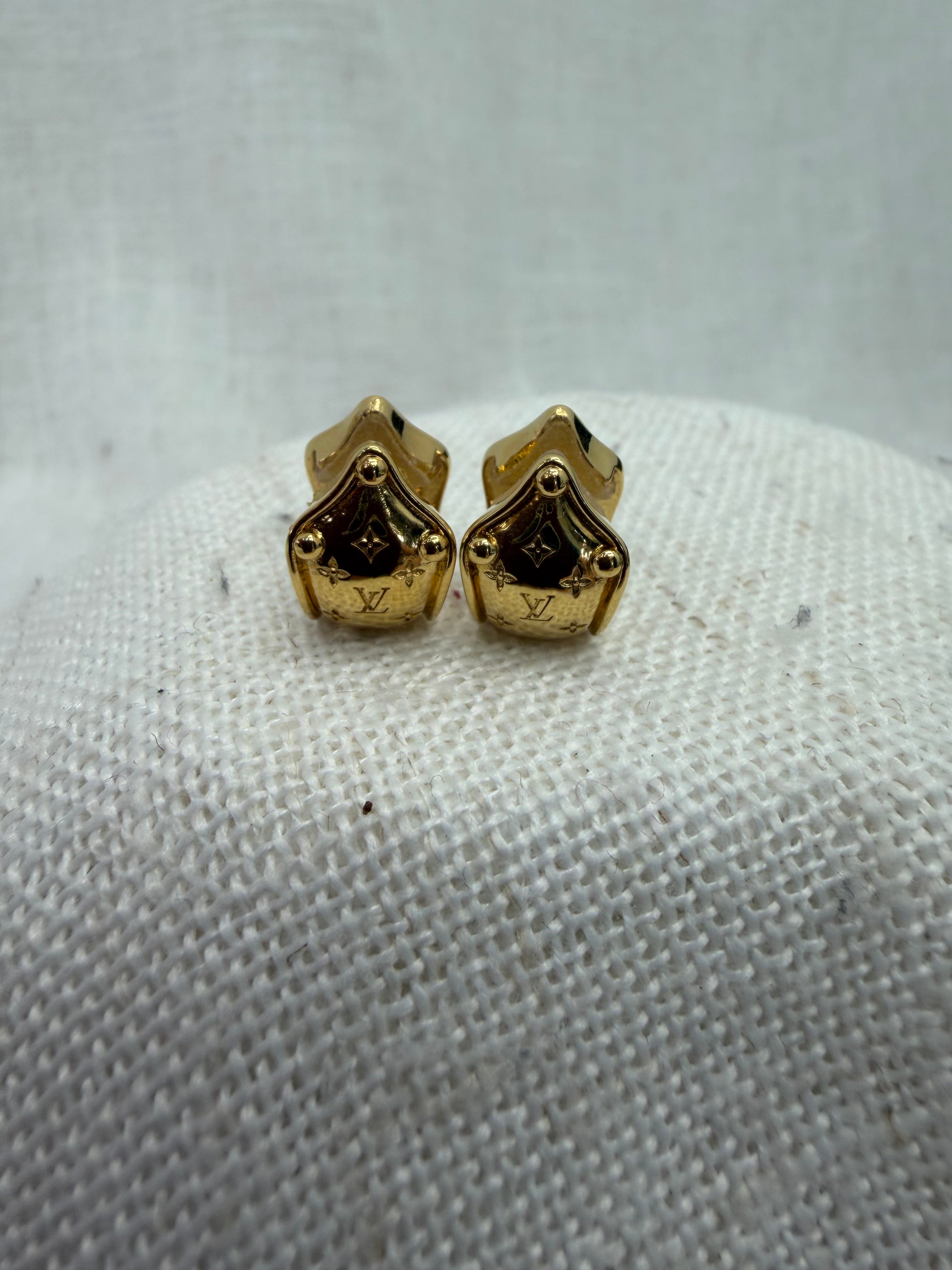 Louis Vuitton Reserse Monogram Clip on Earrings